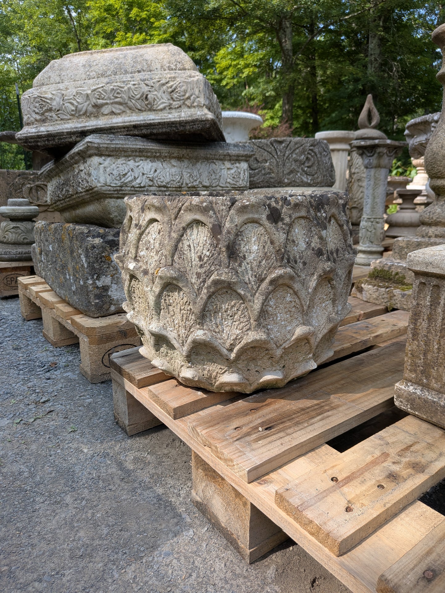 British Cast Stone Planter / Jardiniere