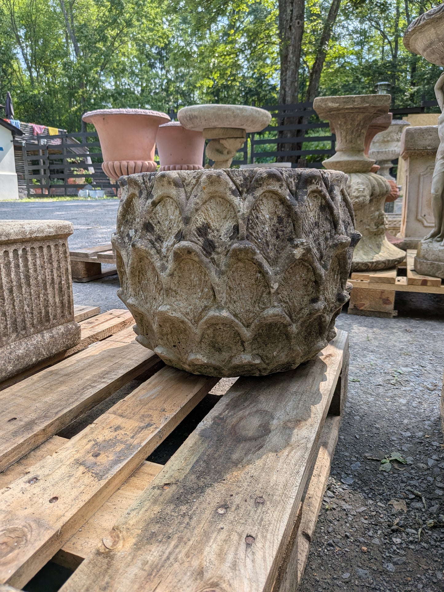 British Cast Stone Planter / Jardiniere