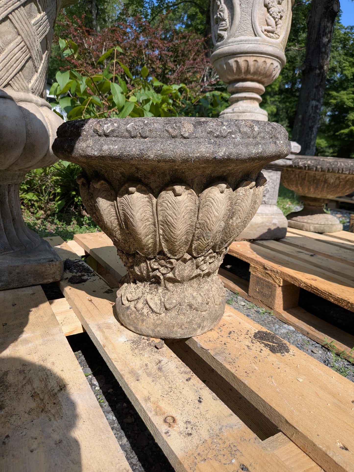 British Cast Stone Planter / Jardiniere