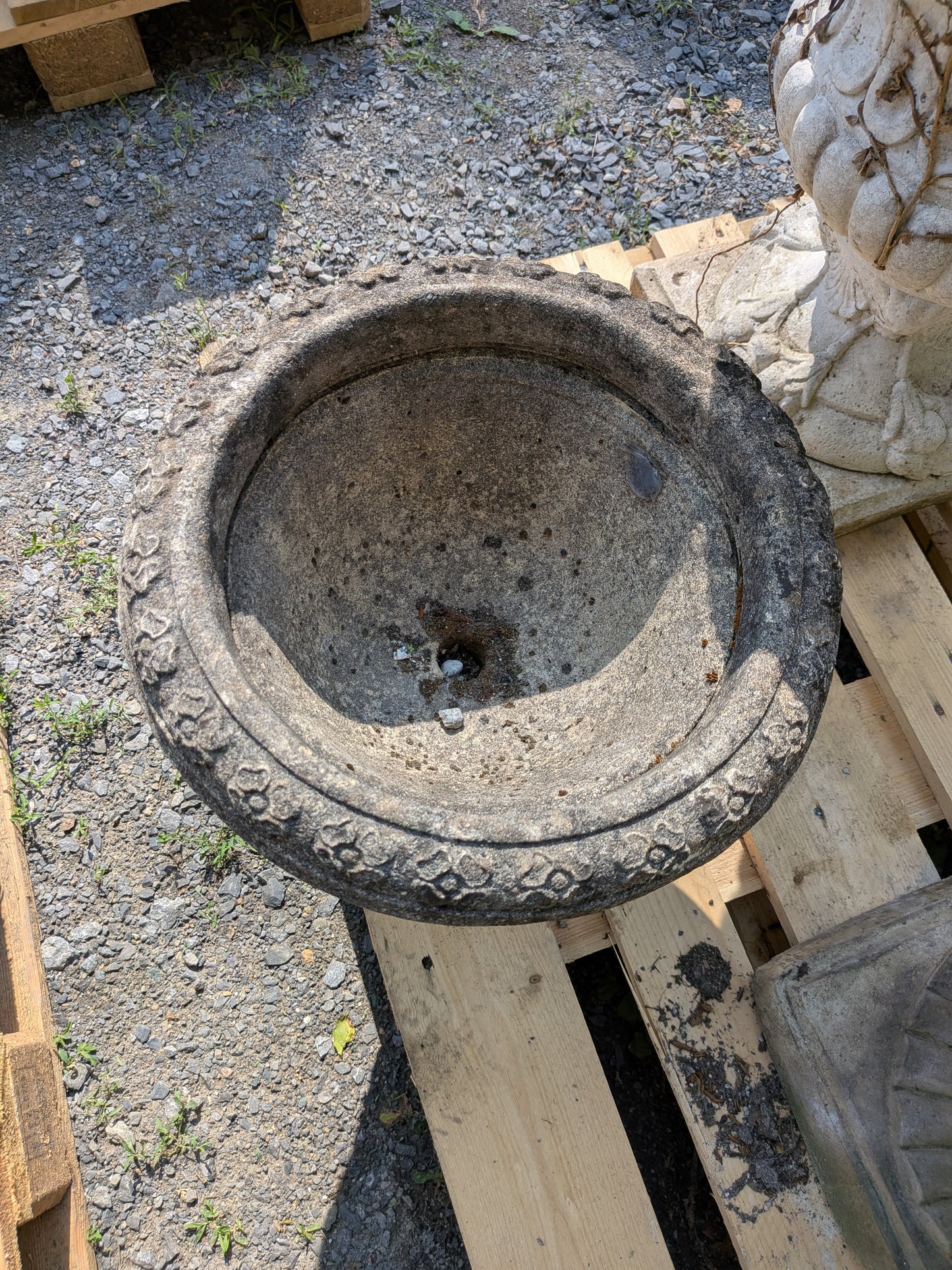 British Cast Stone Planter / Jardiniere
