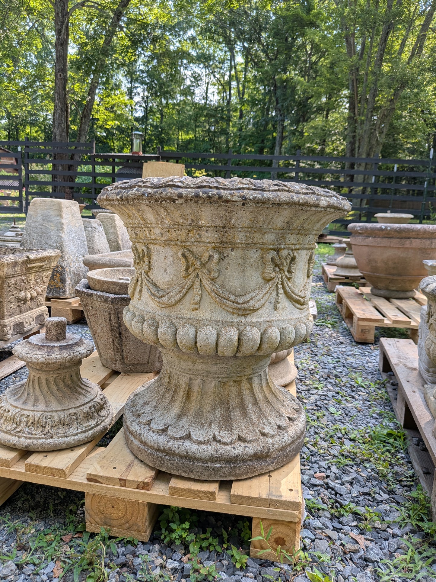 British Cast Stone Planter / Jardiniere