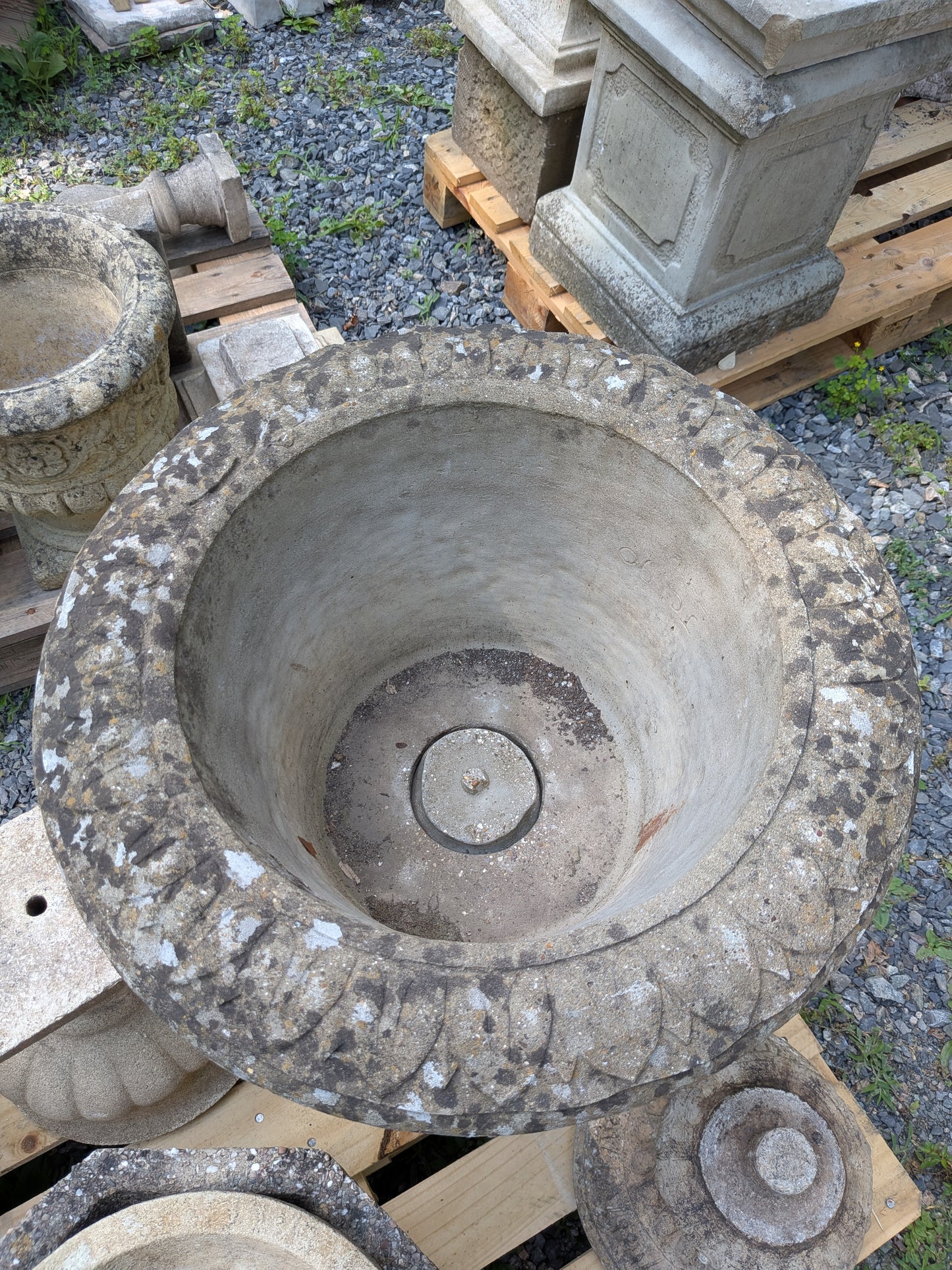 British Cast Stone Planter / Jardiniere
