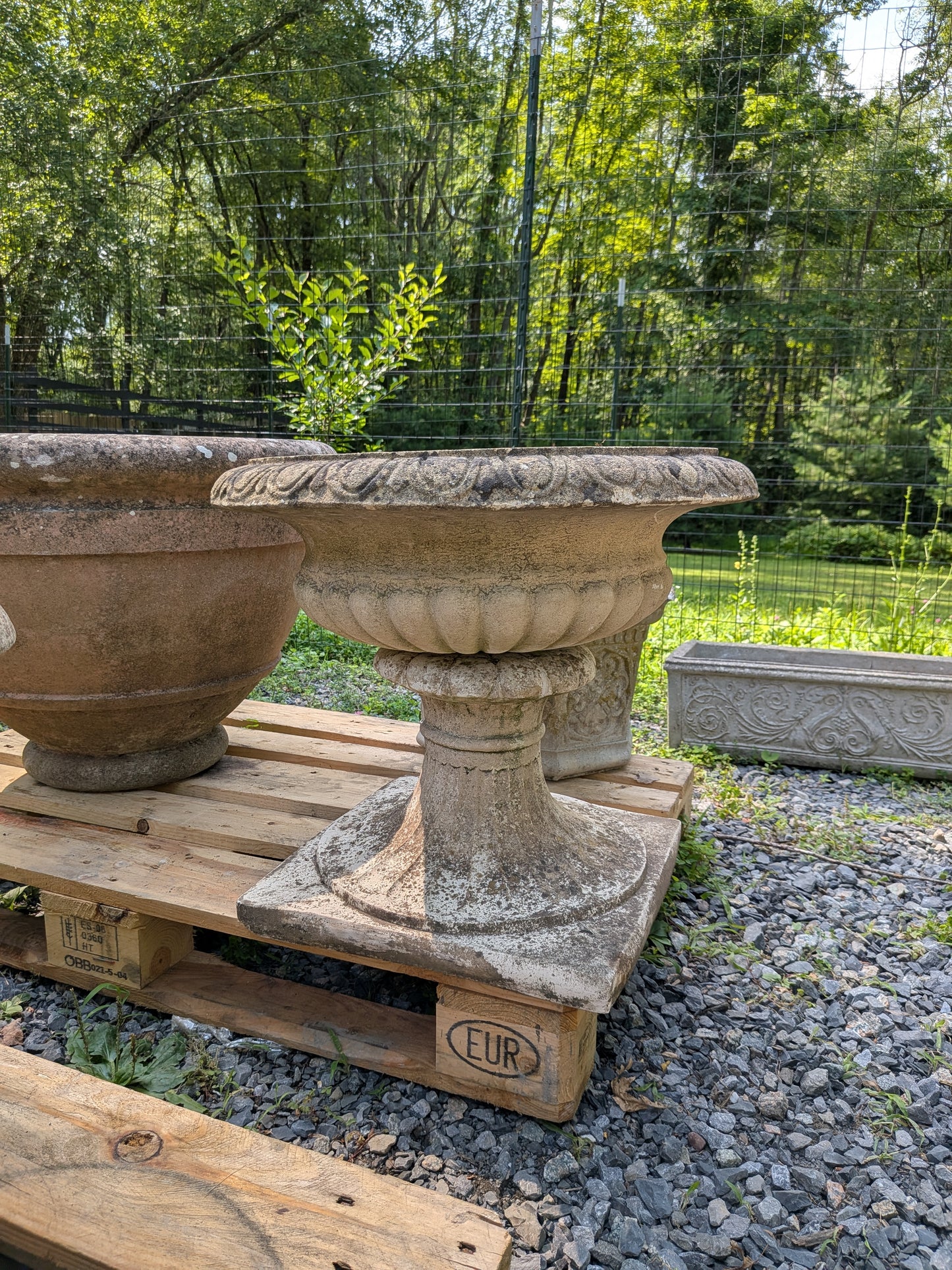 British Cast Stone Planter / Jardiniere