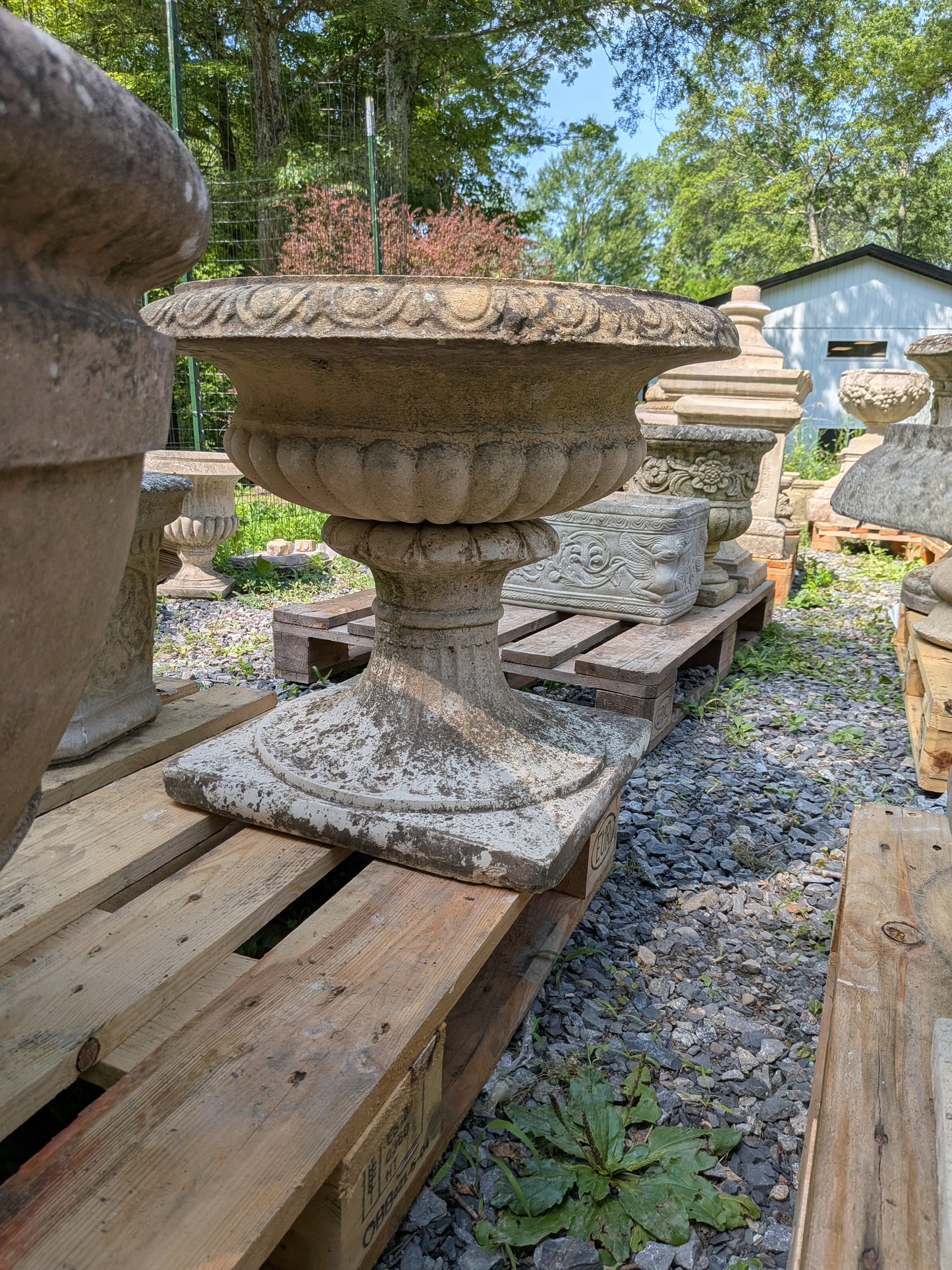 British Cast Stone Planter / Jardiniere