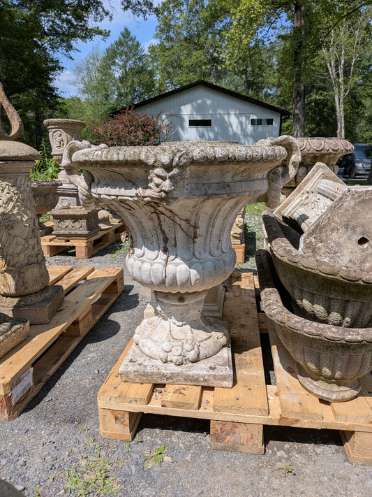 2 British Cast Stone Planters / Jardinieres