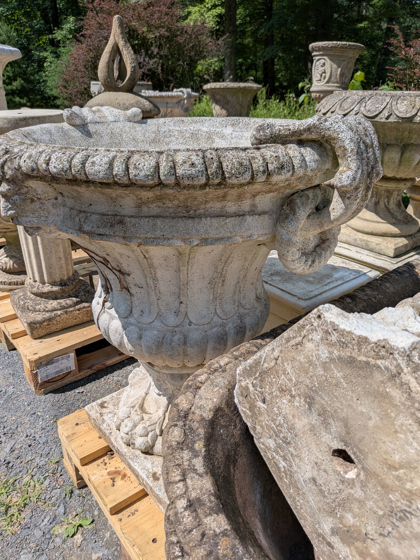 2 British Cast Stone Planters / Jardinieres