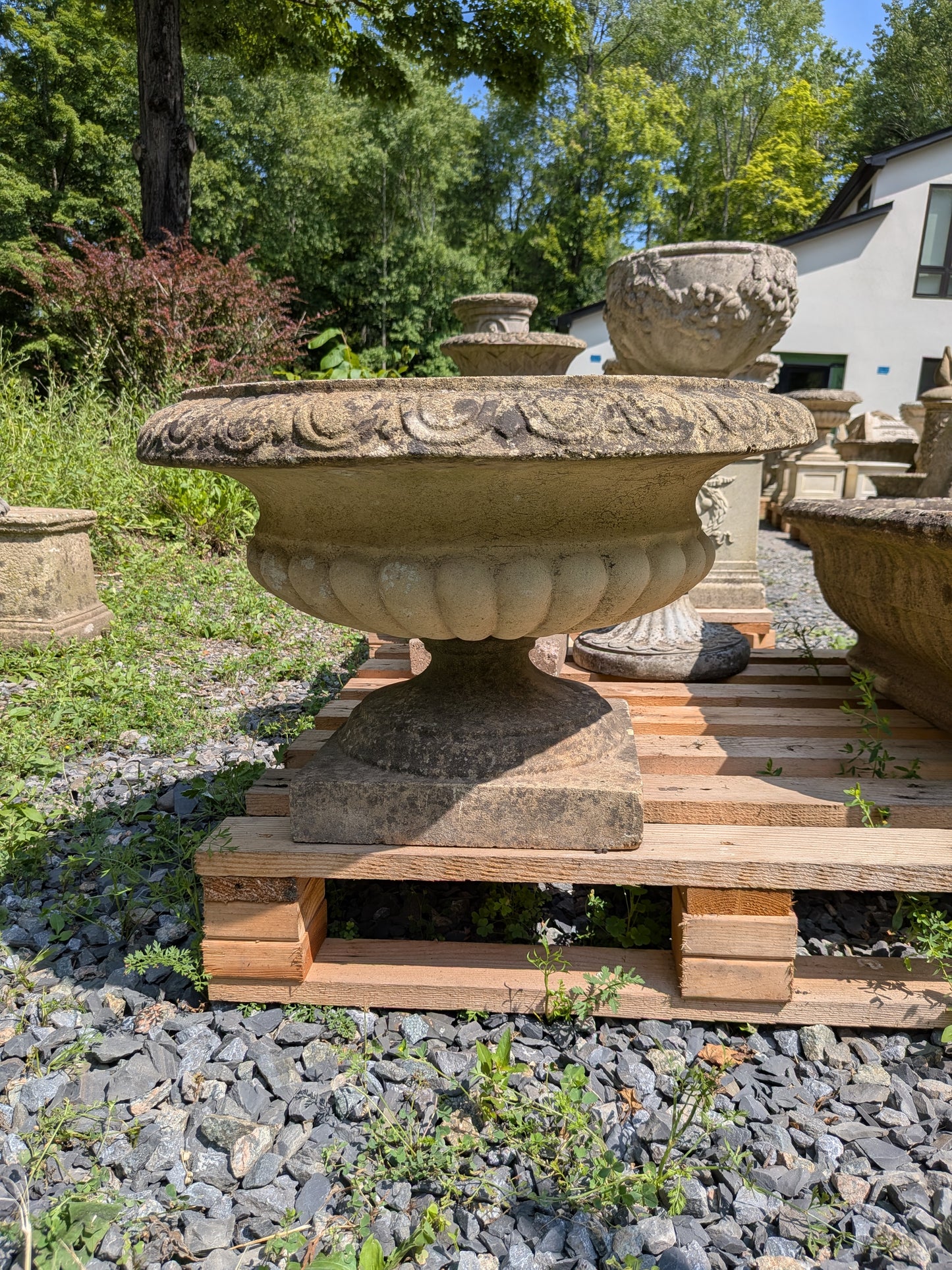 British Cast Stone Planter / Jardiniere