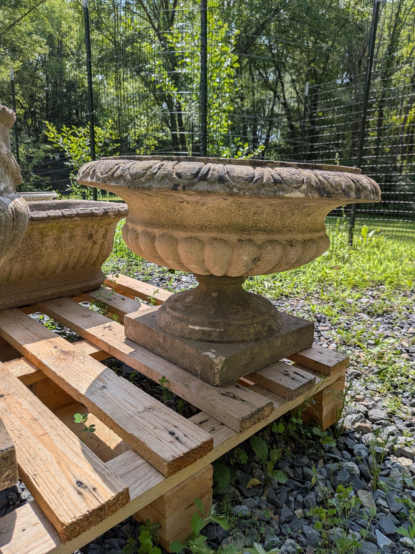 British Cast Stone Planter / Jardiniere