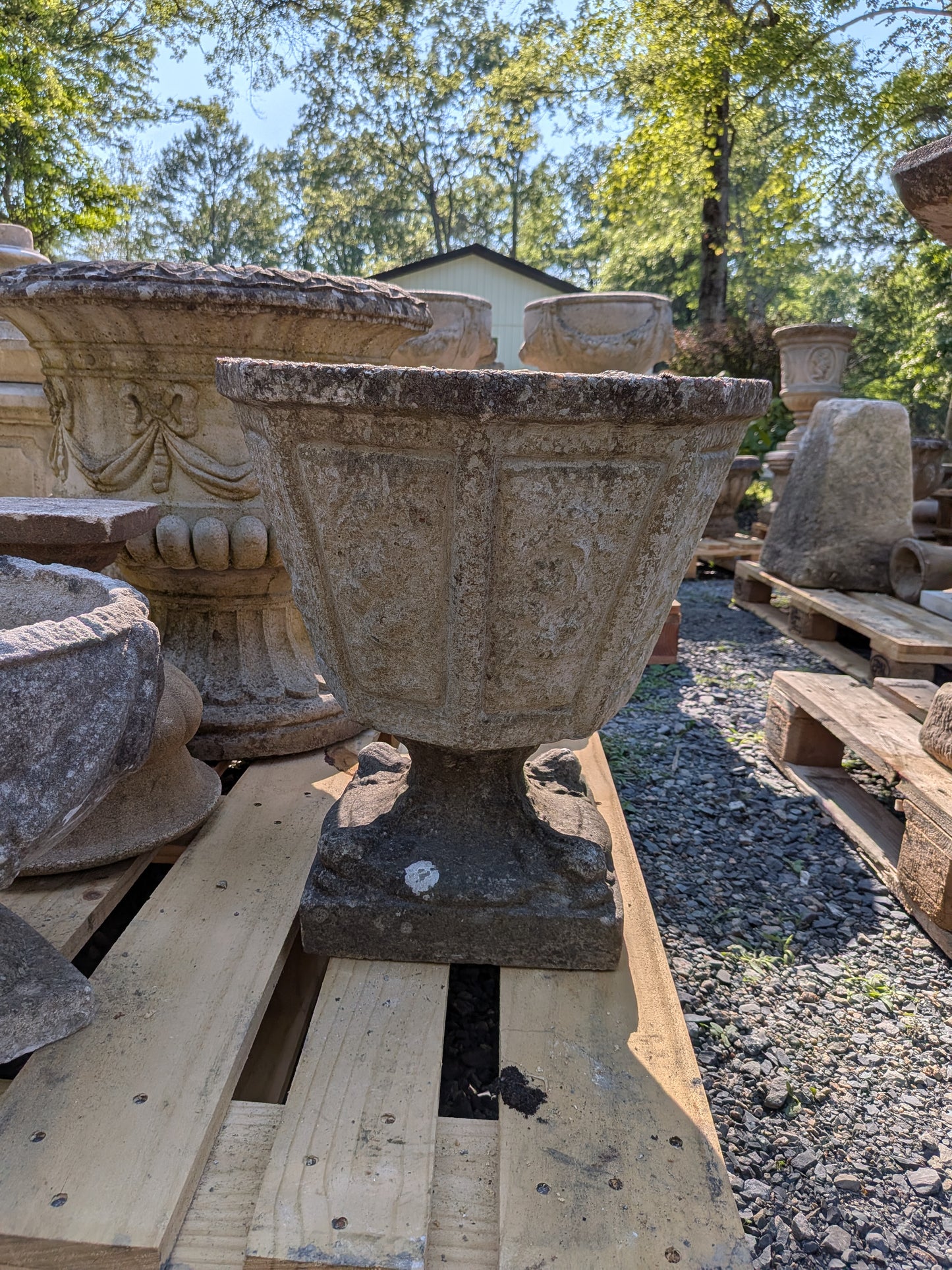 British Cast Stone Planter / Jardiniere