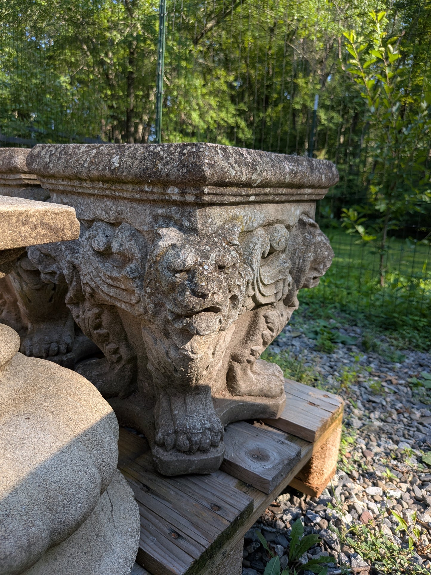 2 British Cast Stone Planters / Jardinieres