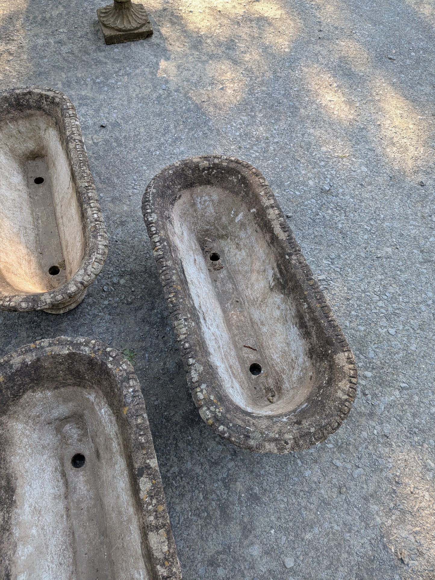 3 British Cast Stone Planters / Jardinieres