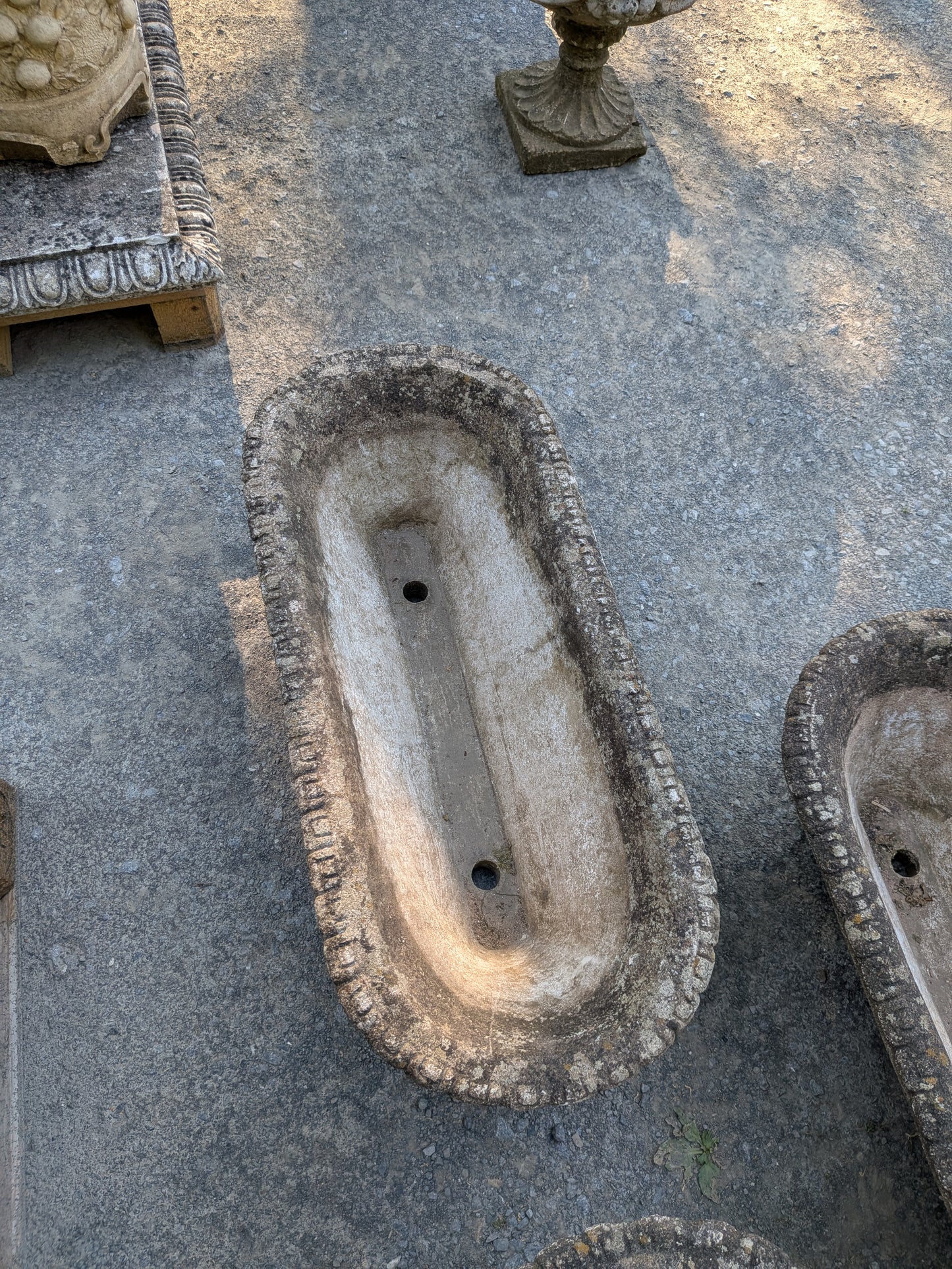 3 British Cast Stone Planters / Jardinieres
