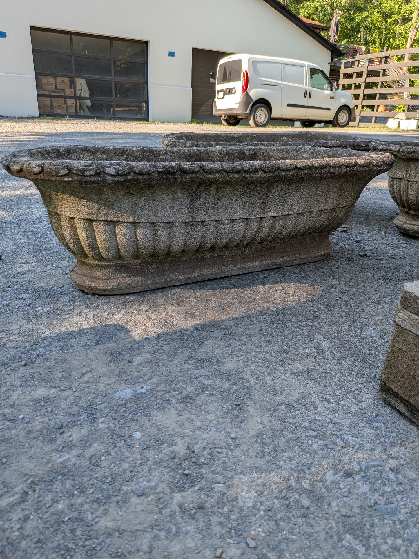 3 British Cast Stone Planters / Jardinieres