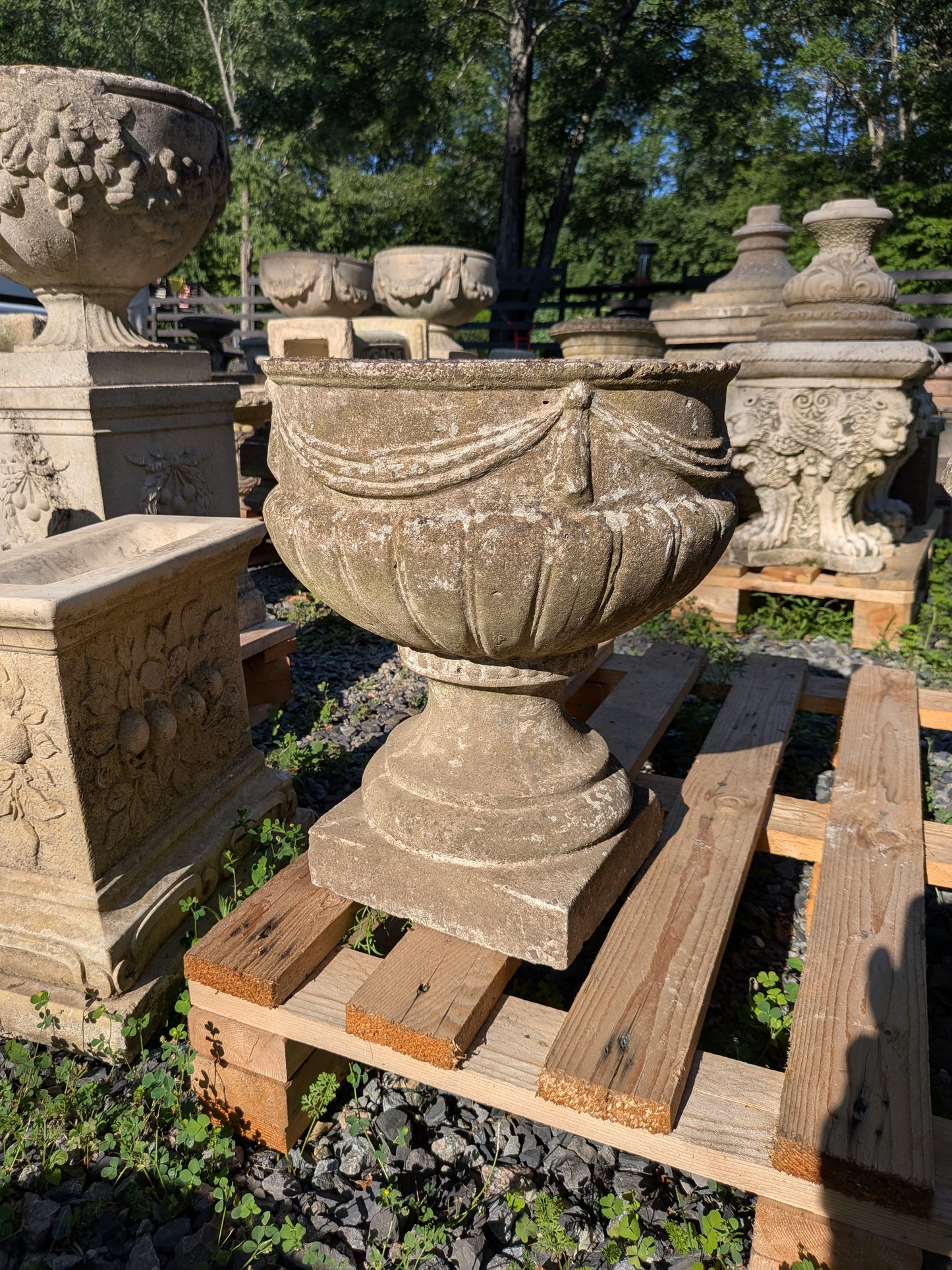 British Cast Stone Planter / Jardiniere