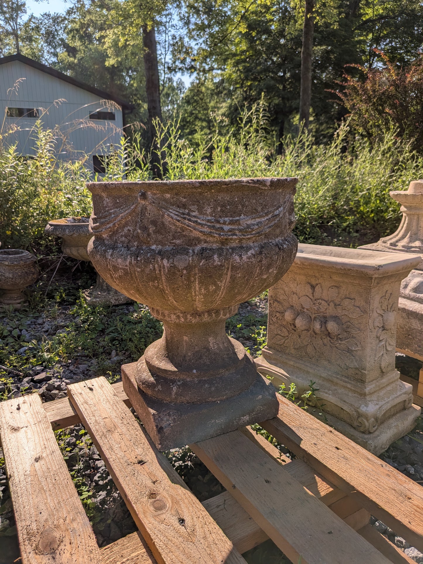 British Cast Stone Planter / Jardiniere