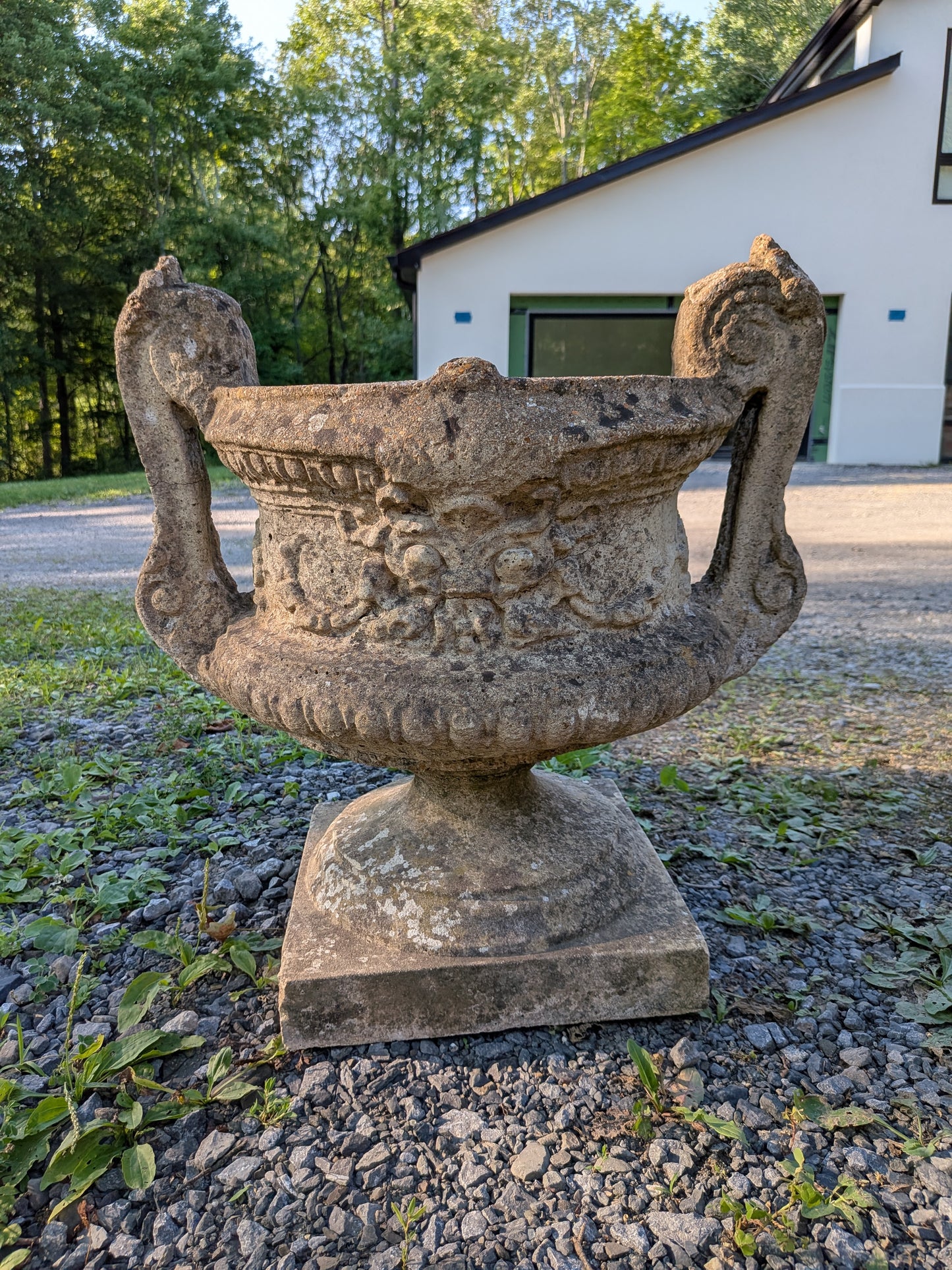 British Cast Stone Planter / Jardiniere