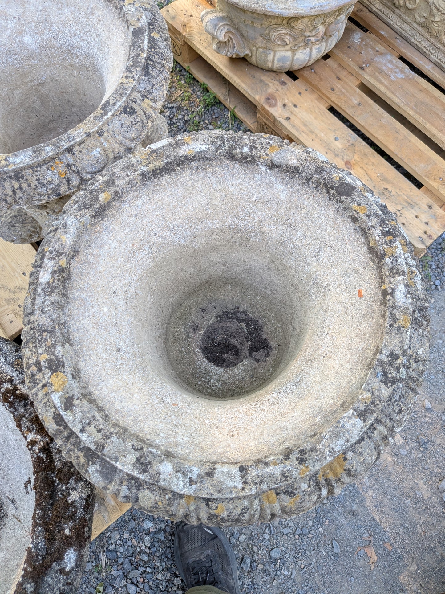 2 British Cast Stone Planters / Jardinieres