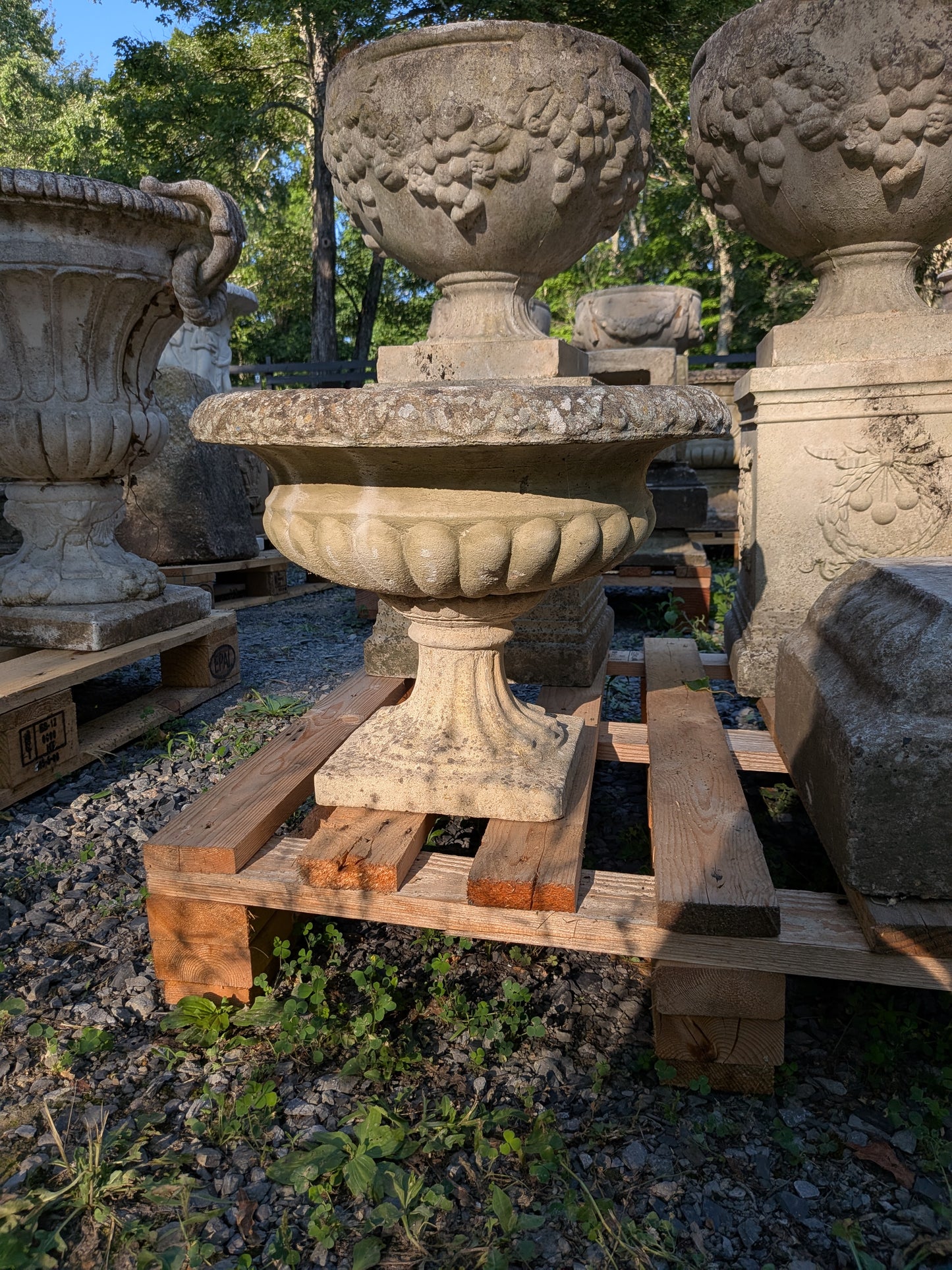 British Cast Stone Planter / Jardiniere