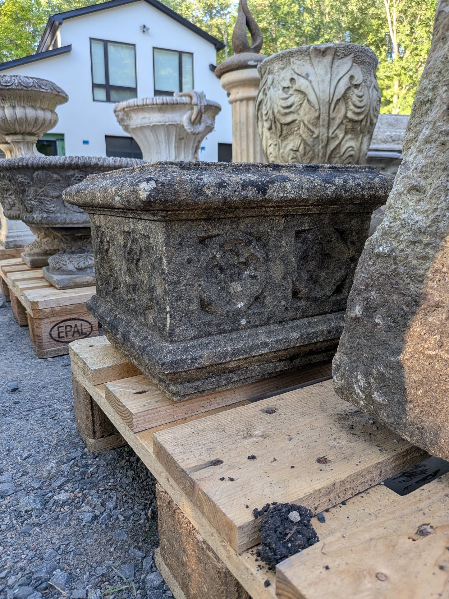 British Cast Stone Planter / Jardiniere
