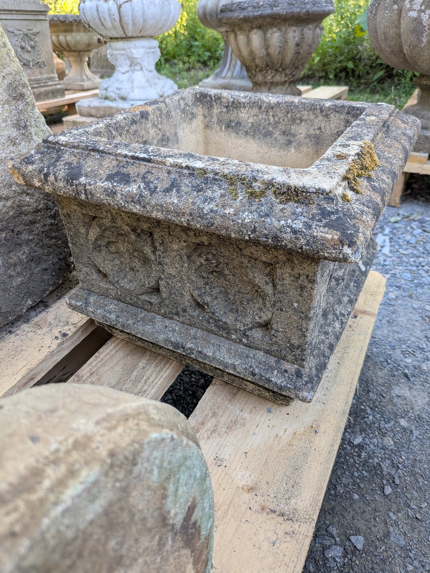 British Cast Stone Planter / Jardiniere