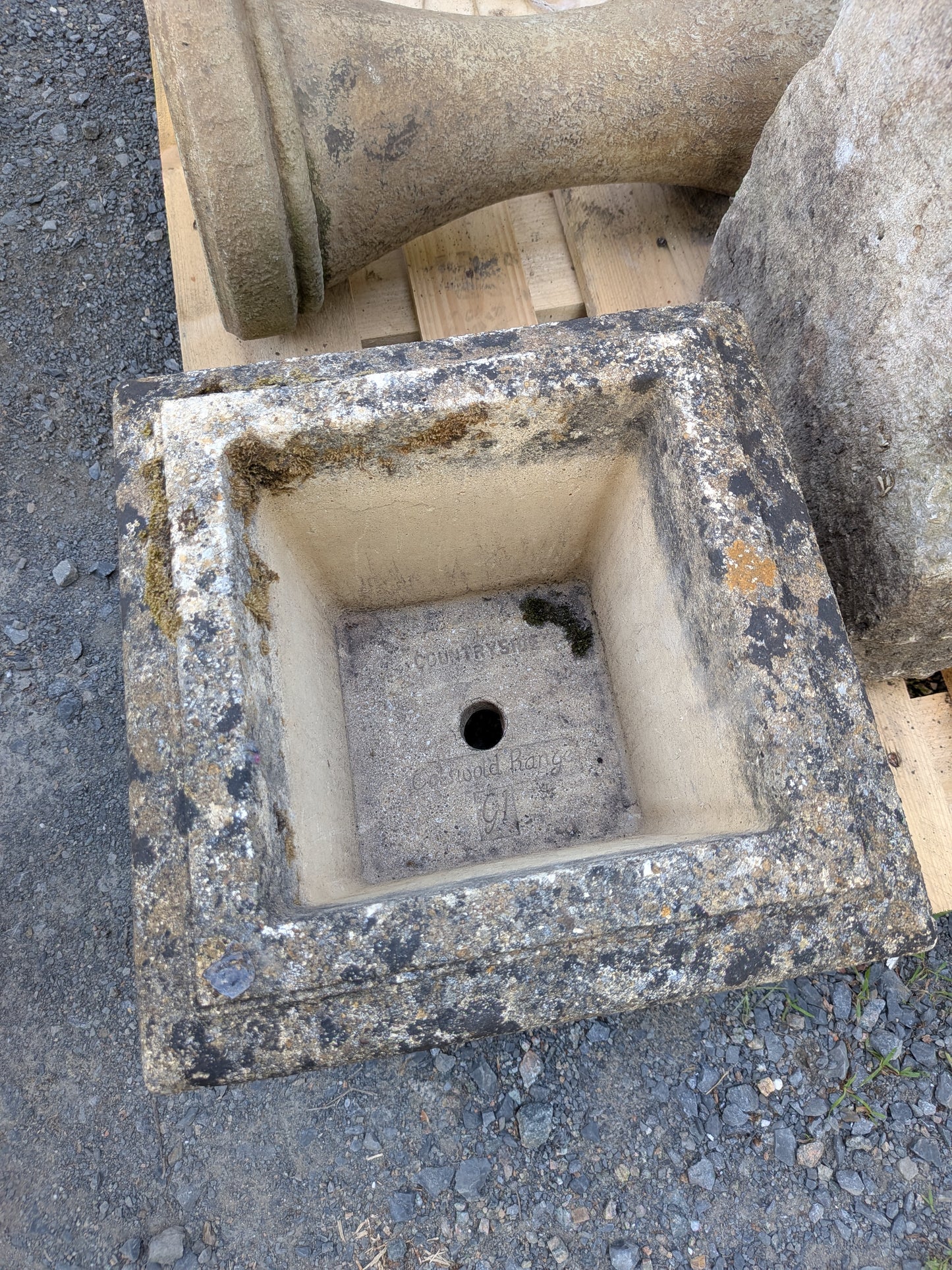 British Cast Stone Planter / Jardiniere