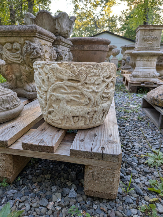 British Cast Stone Planter / Jardiniere