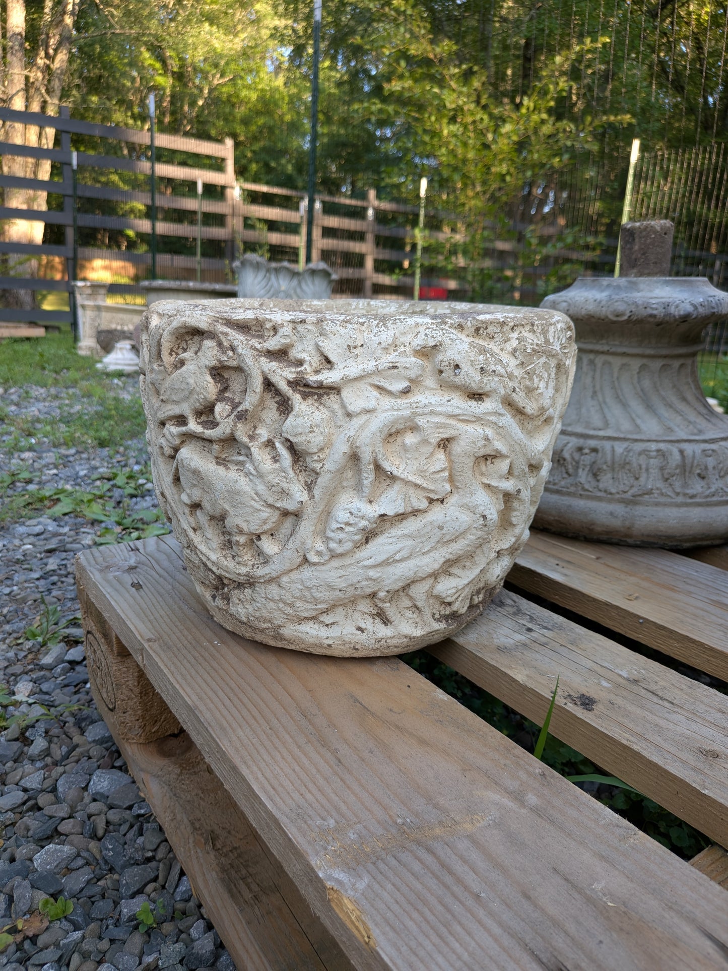 British Cast Stone Planter / Jardiniere