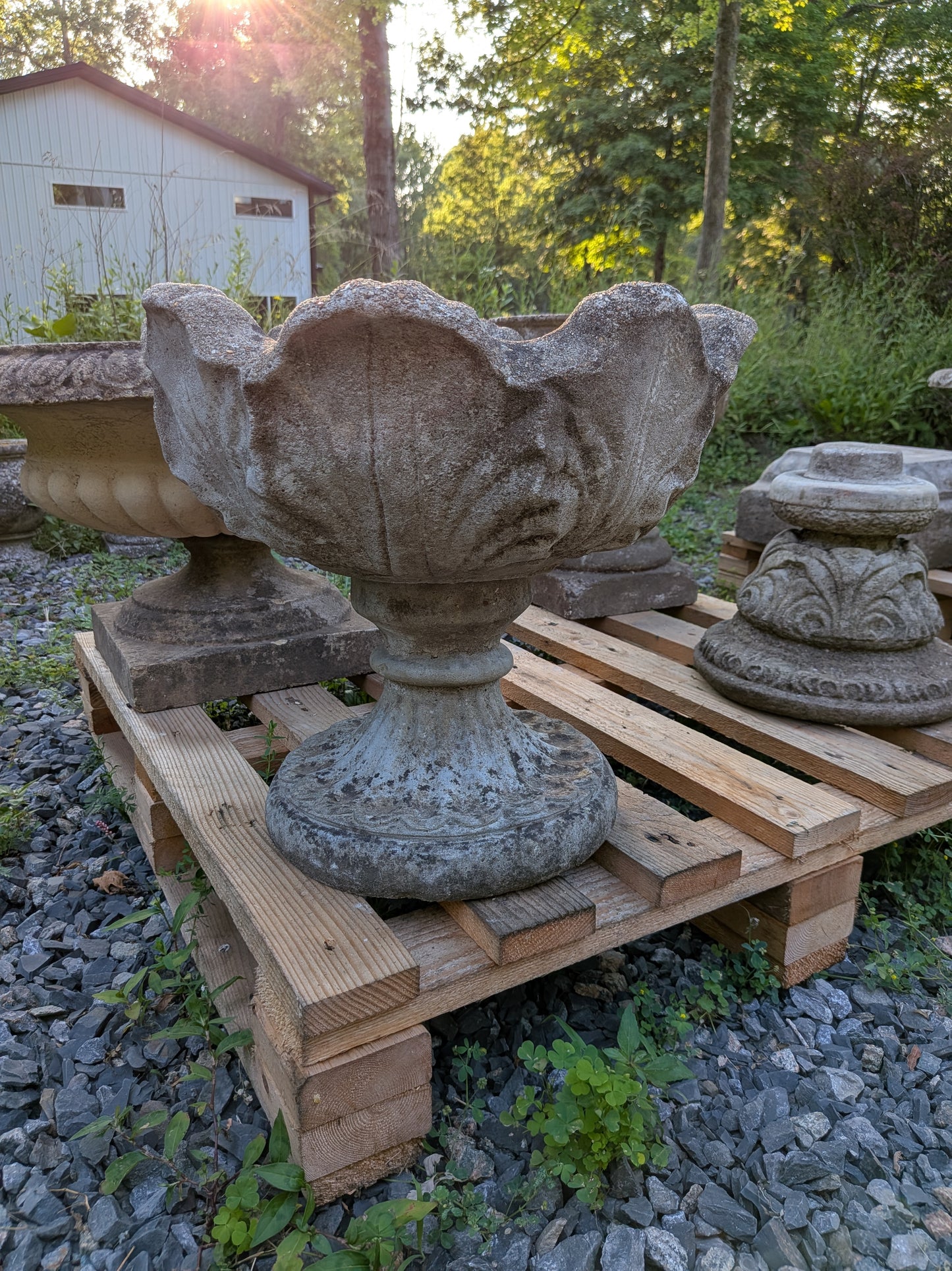 British Cast Stone Planter / Jardiniere
