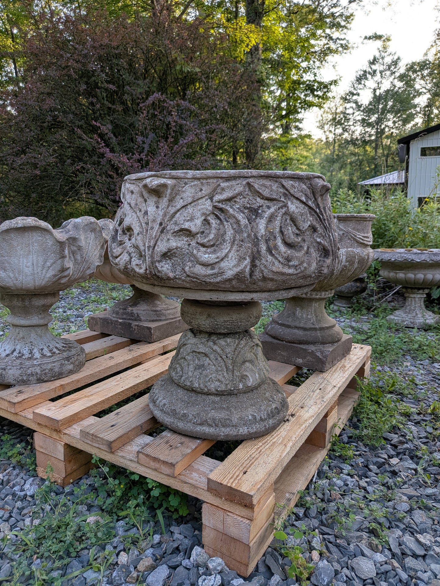 British Cast Stone Planter / Jardiniere
