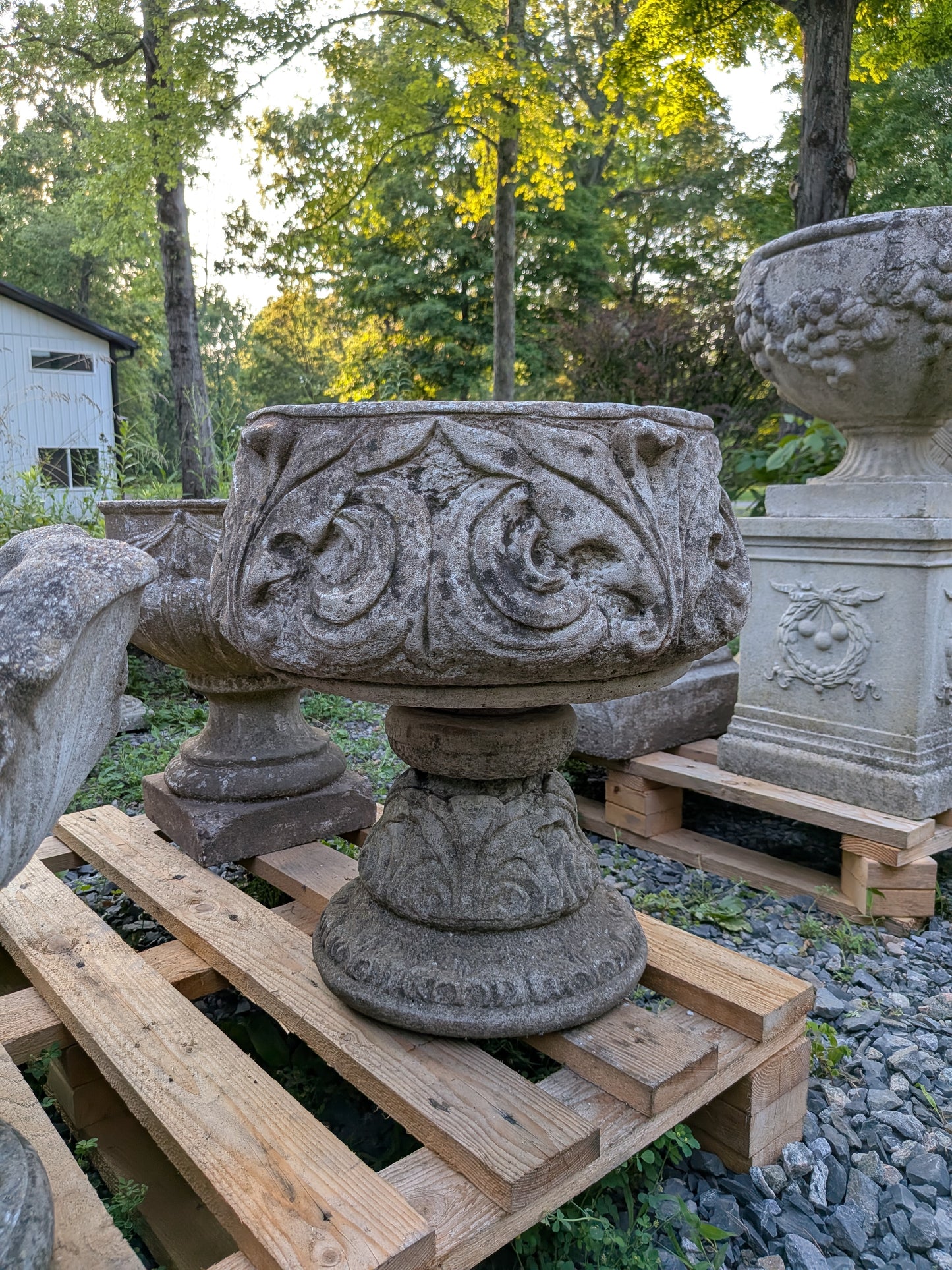 British Cast Stone Planter / Jardiniere