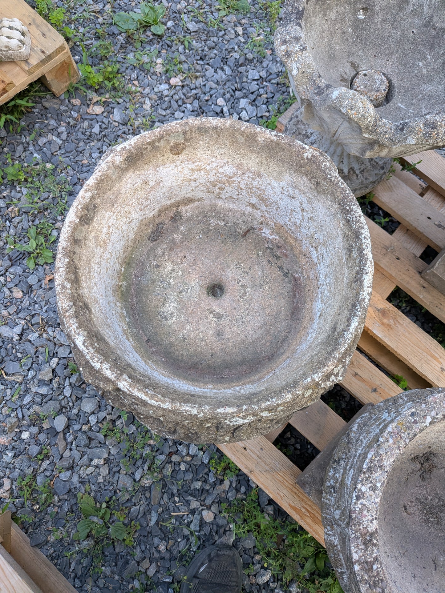 British Cast Stone Planter / Jardiniere