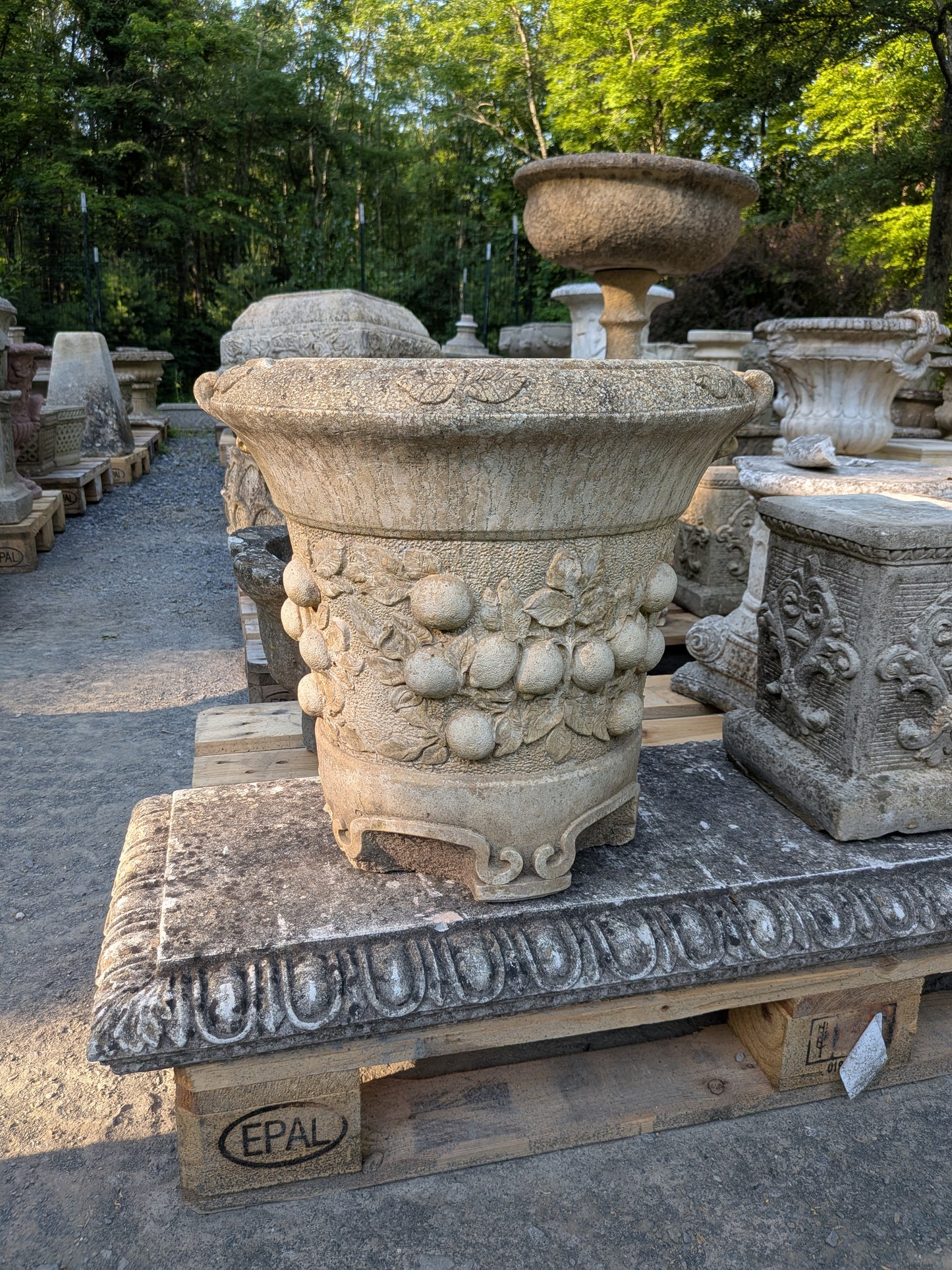 British Cast Stone Planter / Jardiniere
