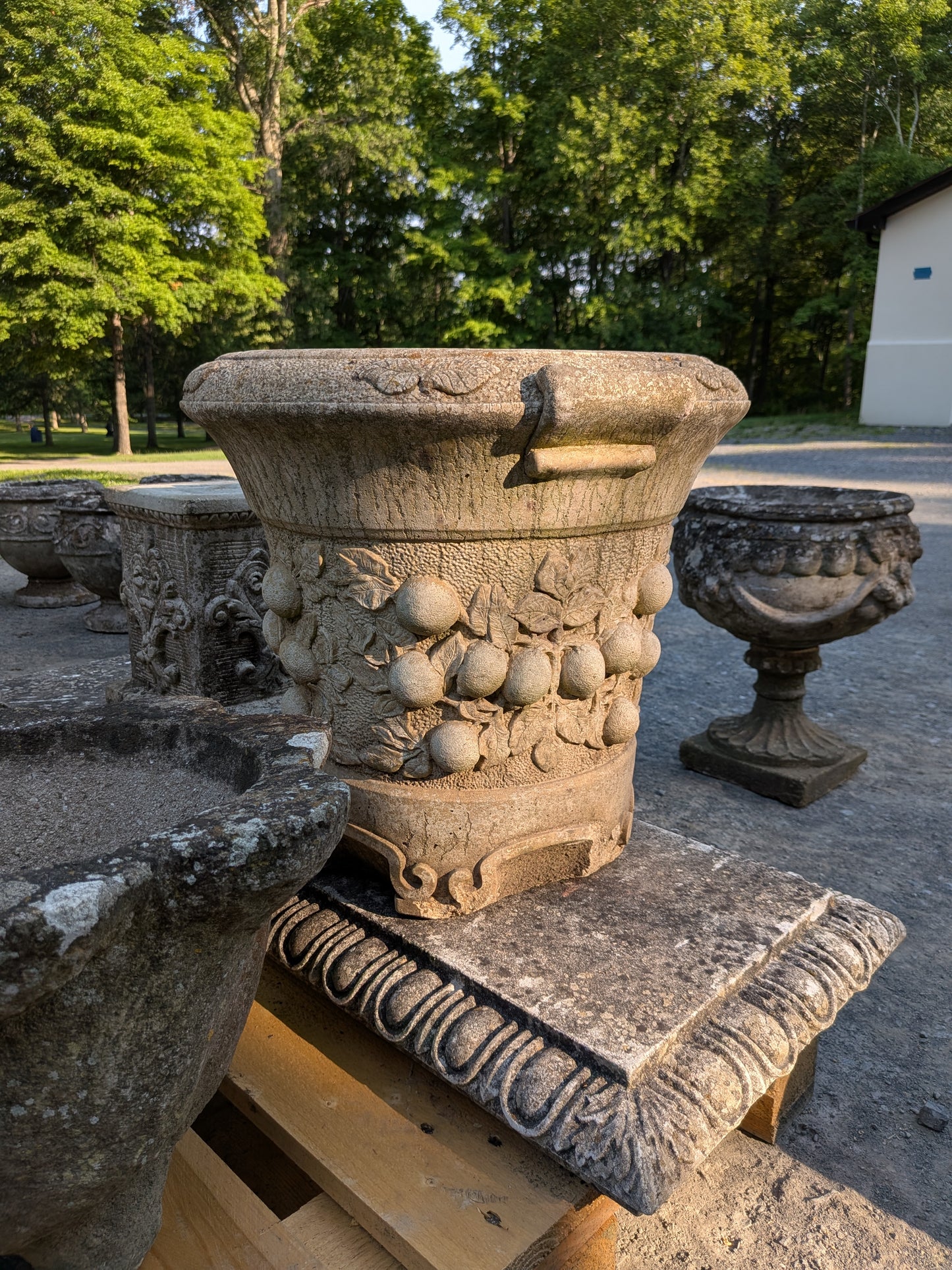 British Cast Stone Planter / Jardiniere
