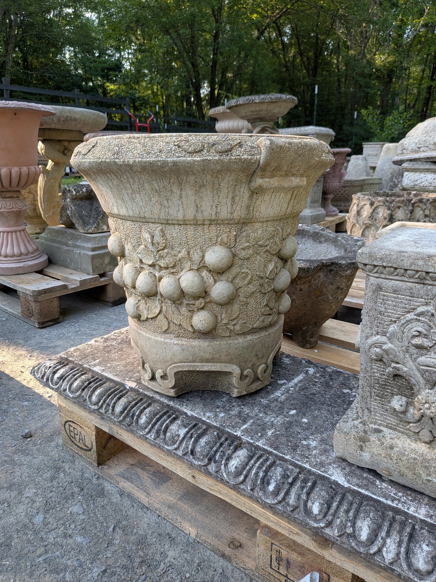British Cast Stone Planter / Jardiniere