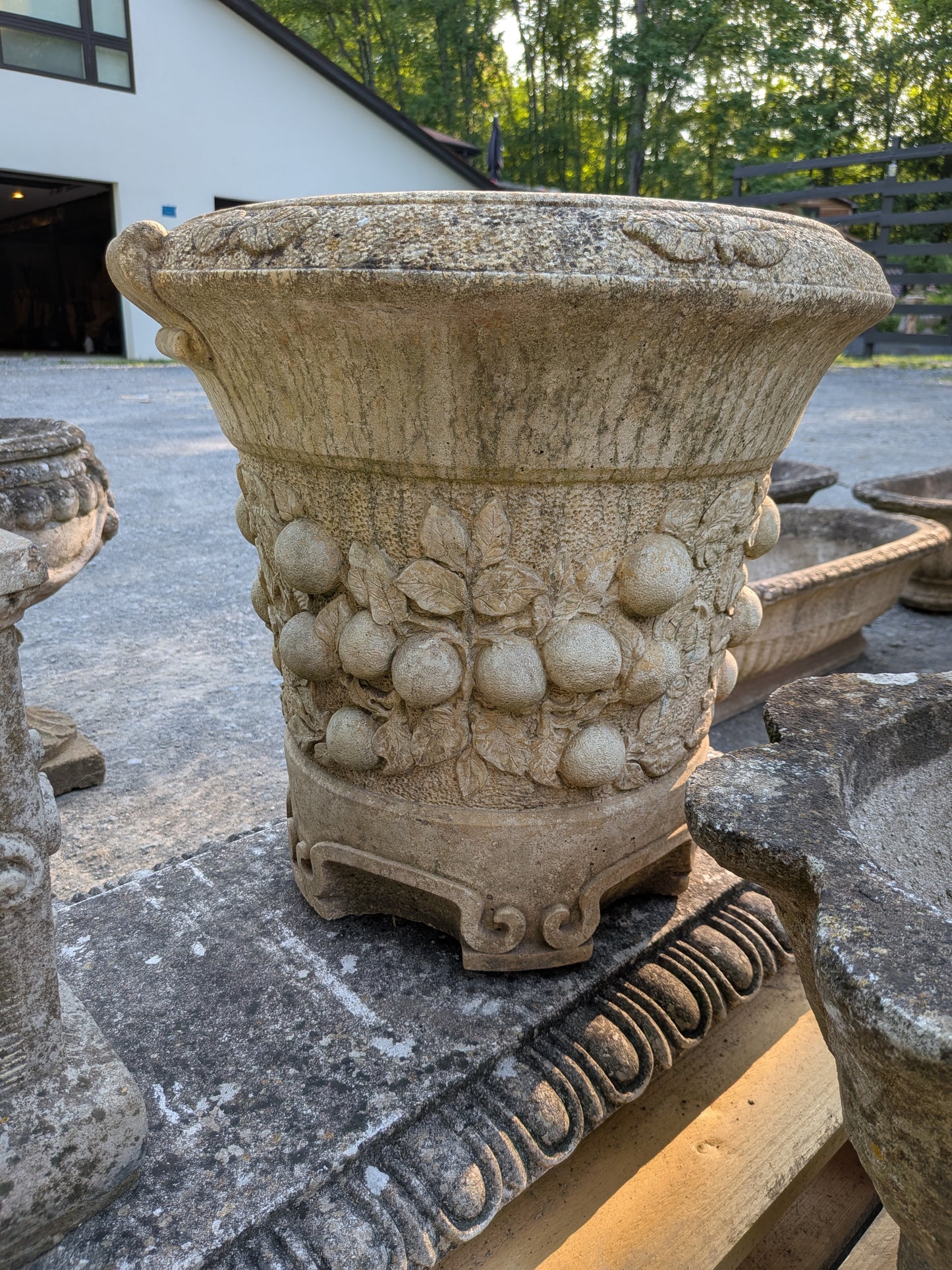 British Cast Stone Planter / Jardiniere
