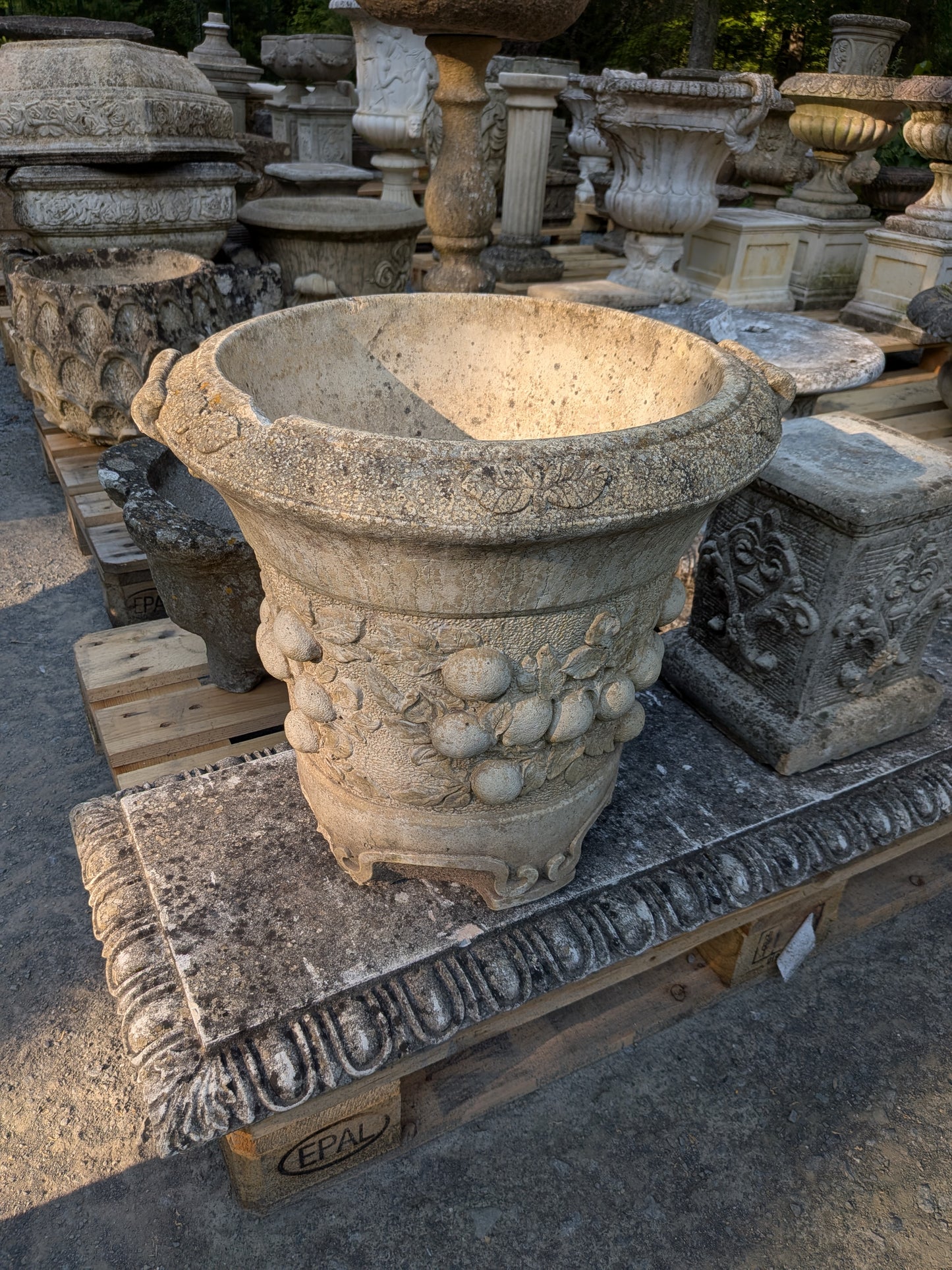 British Cast Stone Planter / Jardiniere