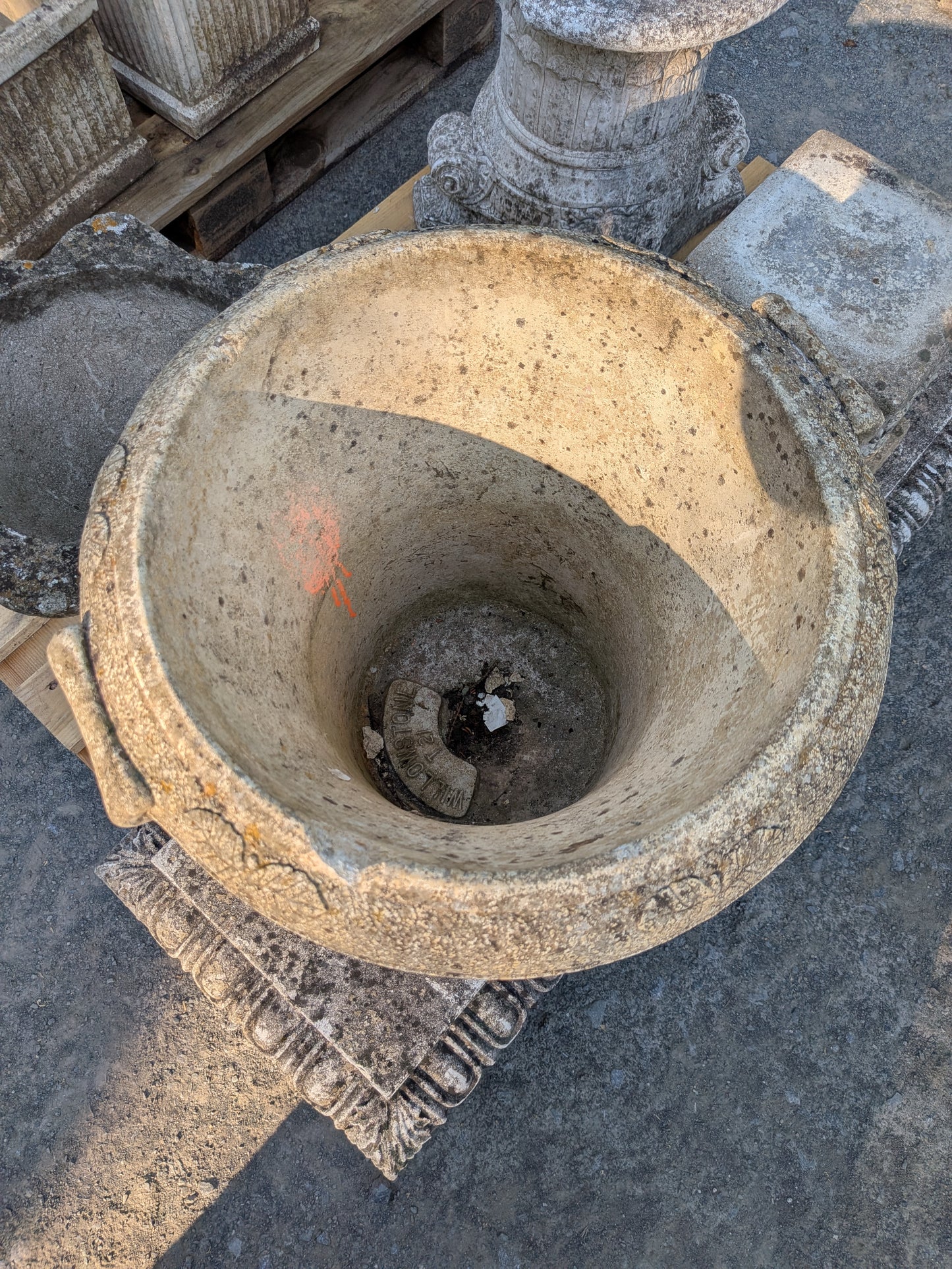 British Cast Stone Planter / Jardiniere