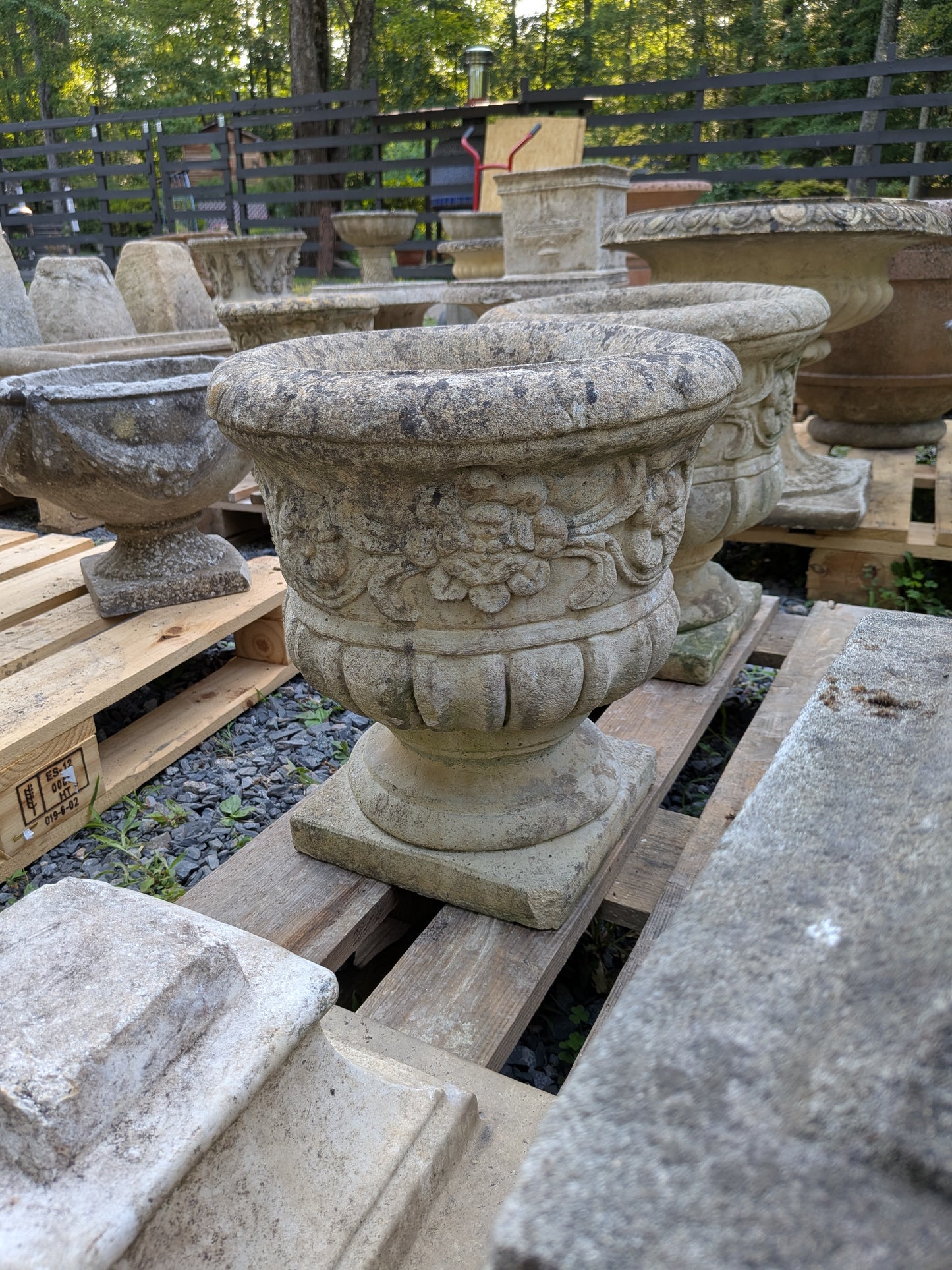 2 British Cast Stone Planters / Jardinieres