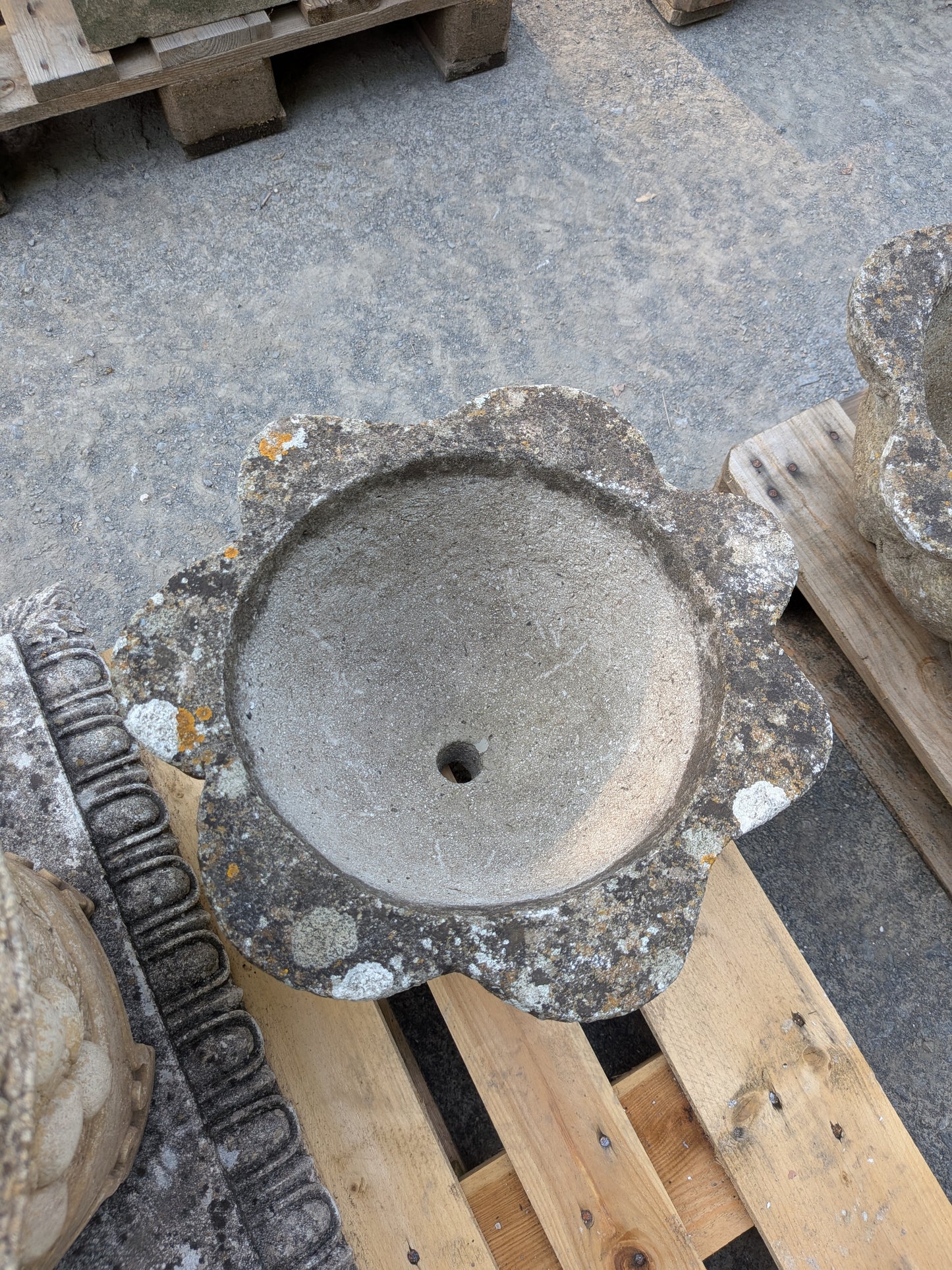 2 British Cast Stone Planters / Jardinieres