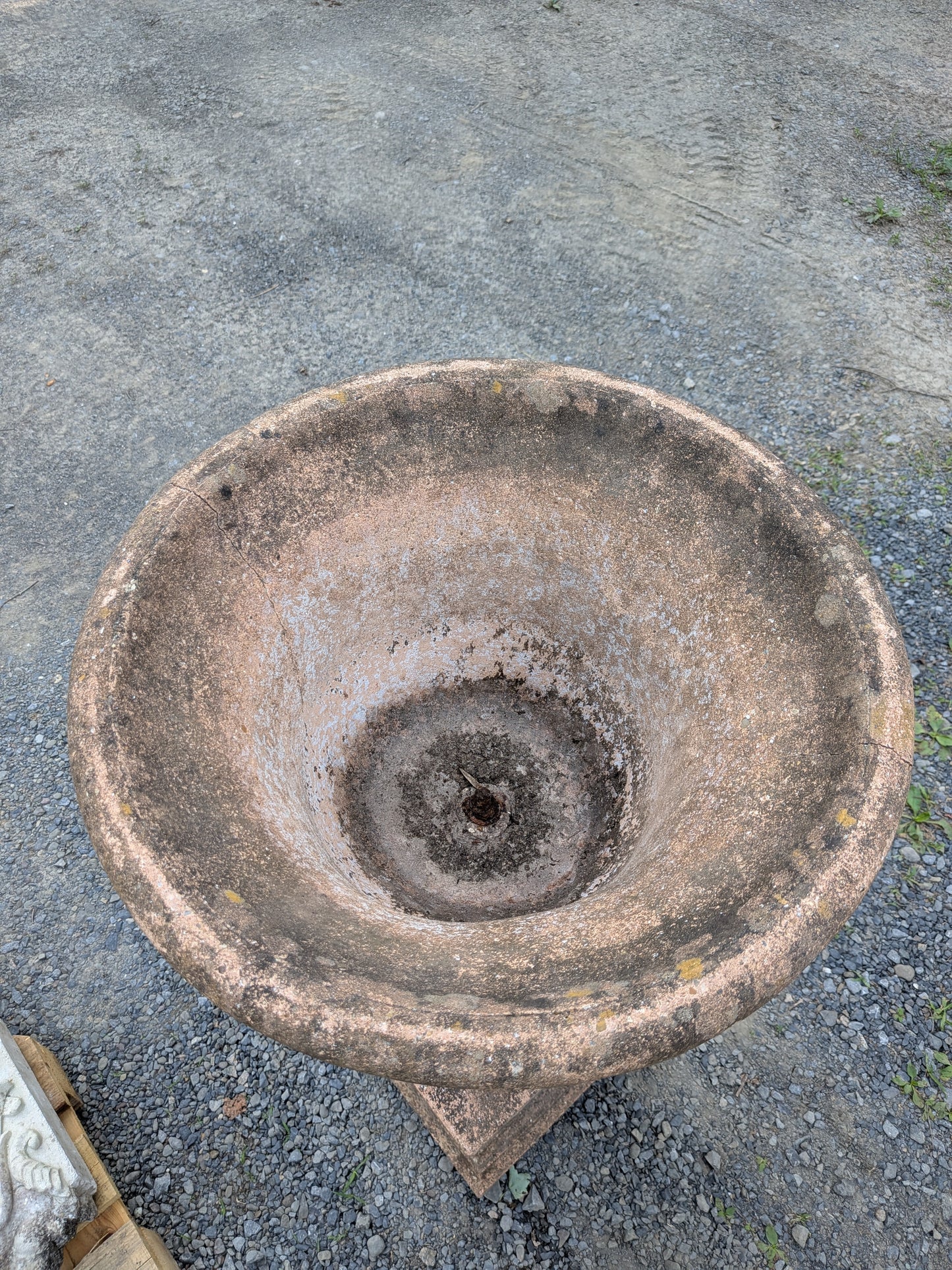 British Cast Stone Planter / Jardiniere on Plinth