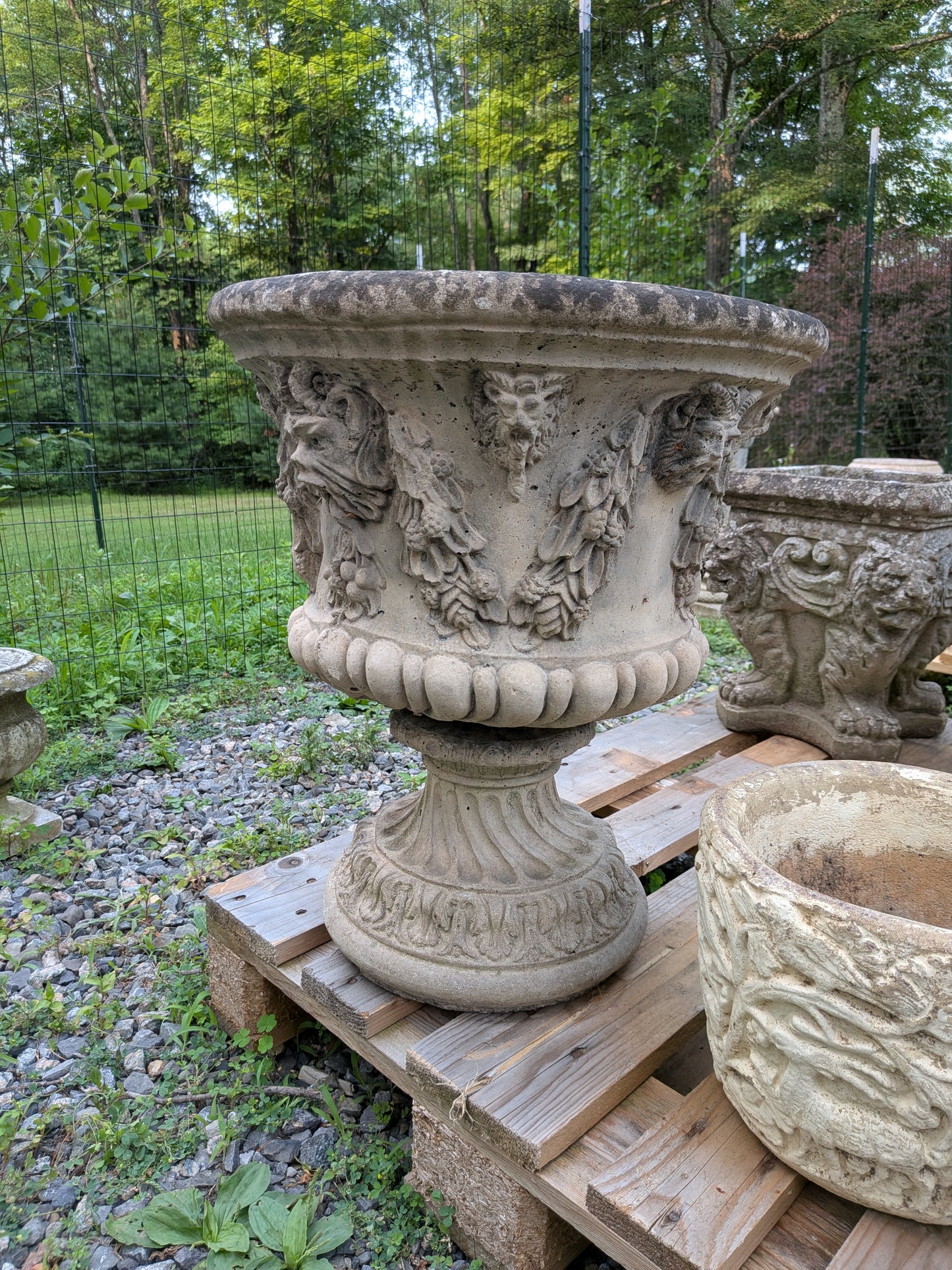 British Cast Stone Planter / Jardiniere