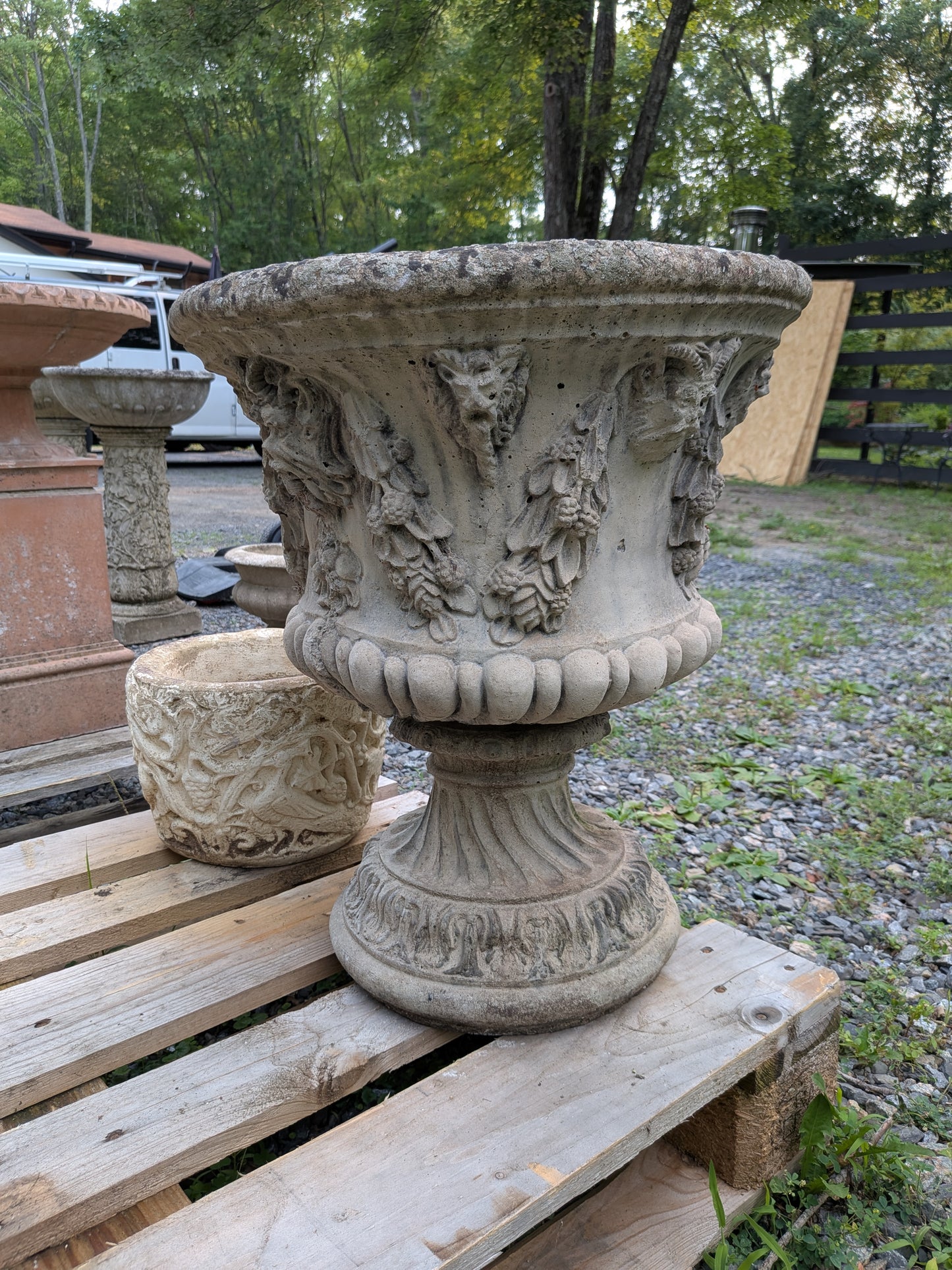 British Cast Stone Planter / Jardiniere
