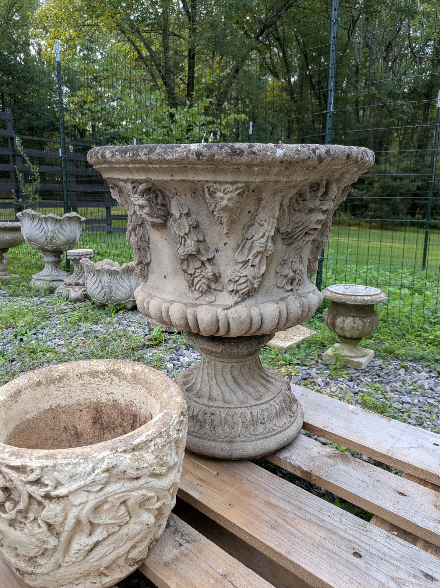 British Cast Stone Planter / Jardiniere