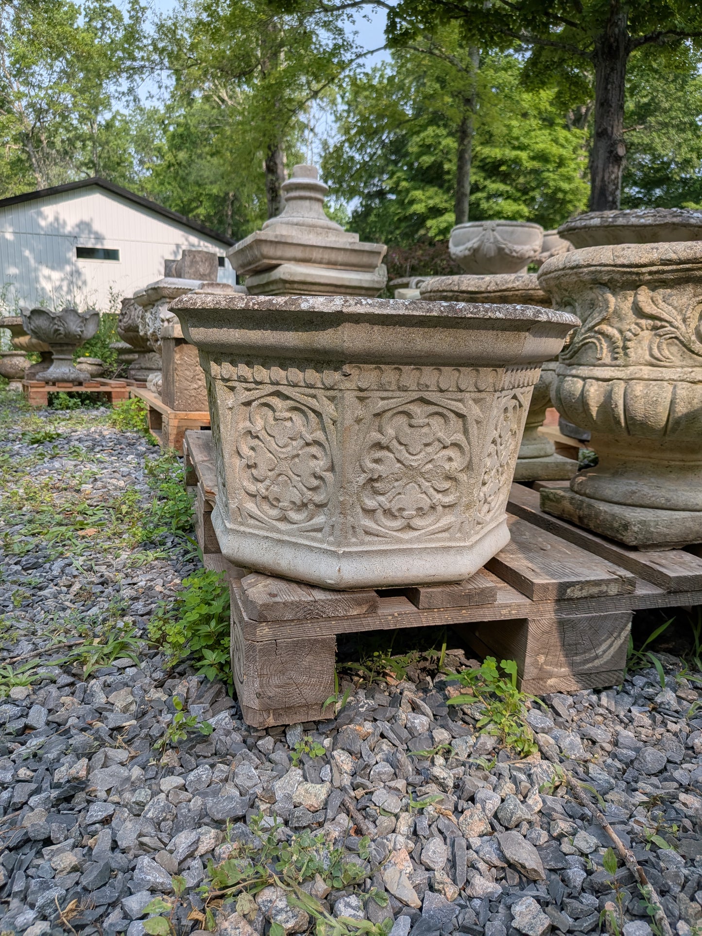 British Cast Stone Planter / Jardiniere
