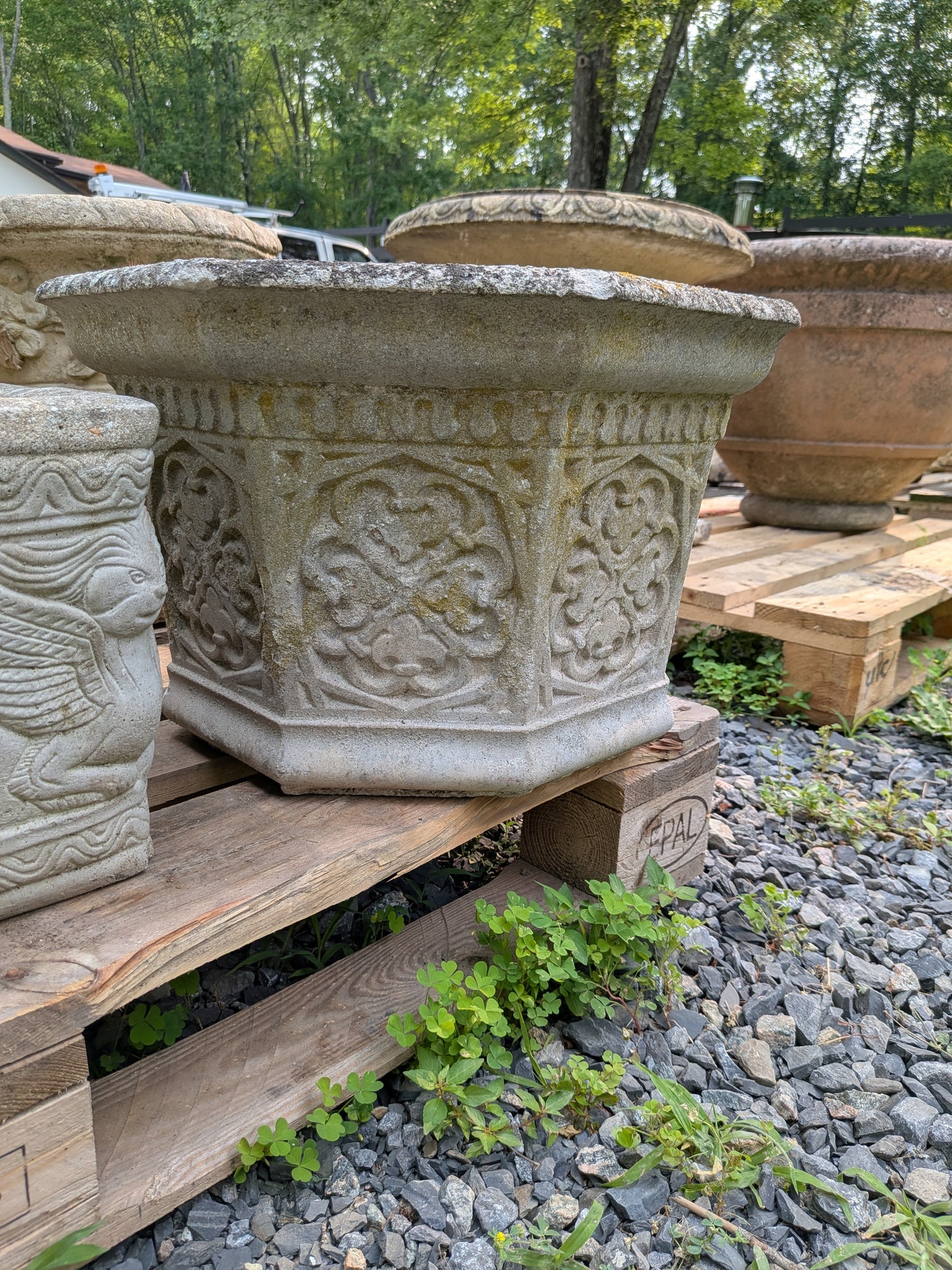 British Cast Stone Planter / Jardiniere