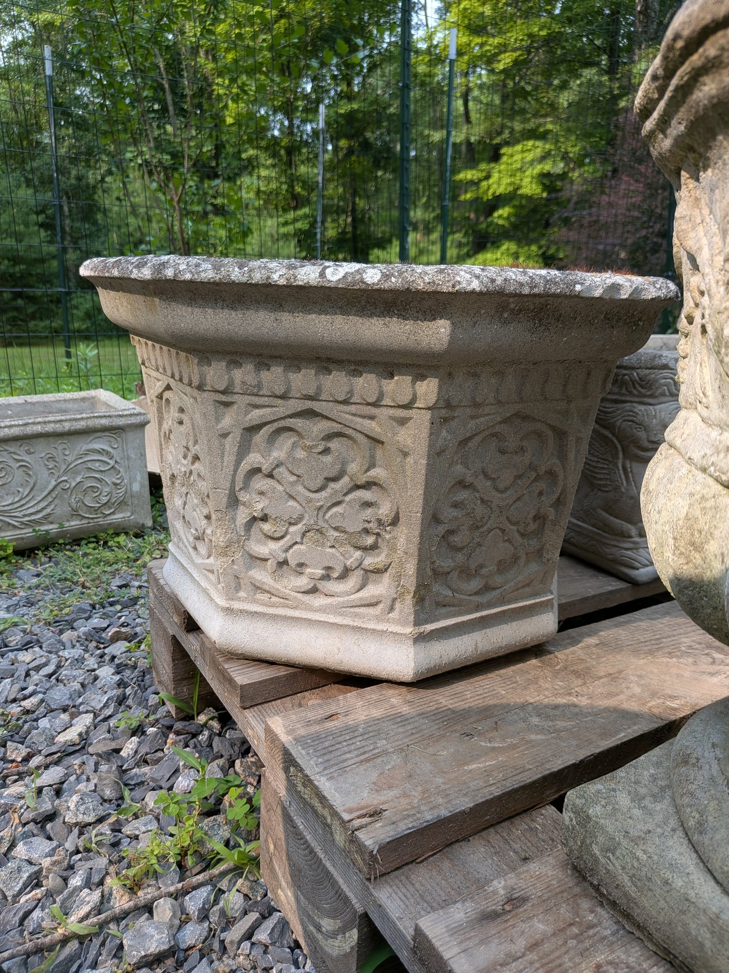 British Cast Stone Planter / Jardiniere