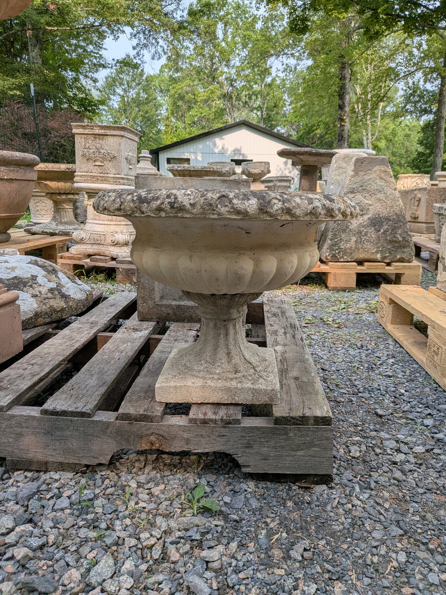 British Cast Stone Planter / Jardiniere