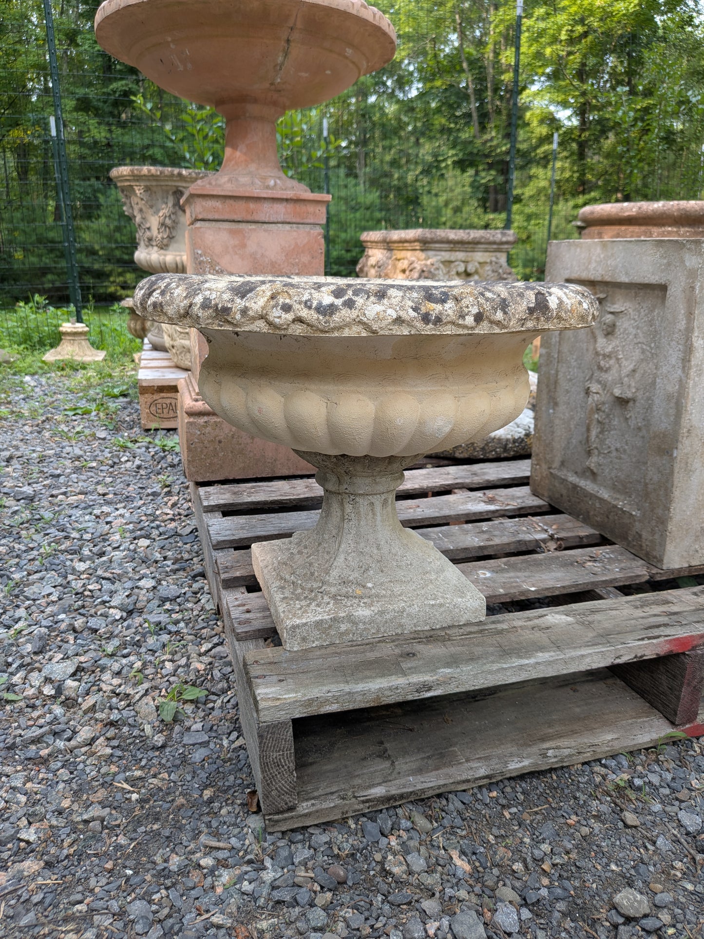 British Cast Stone Planter / Jardiniere