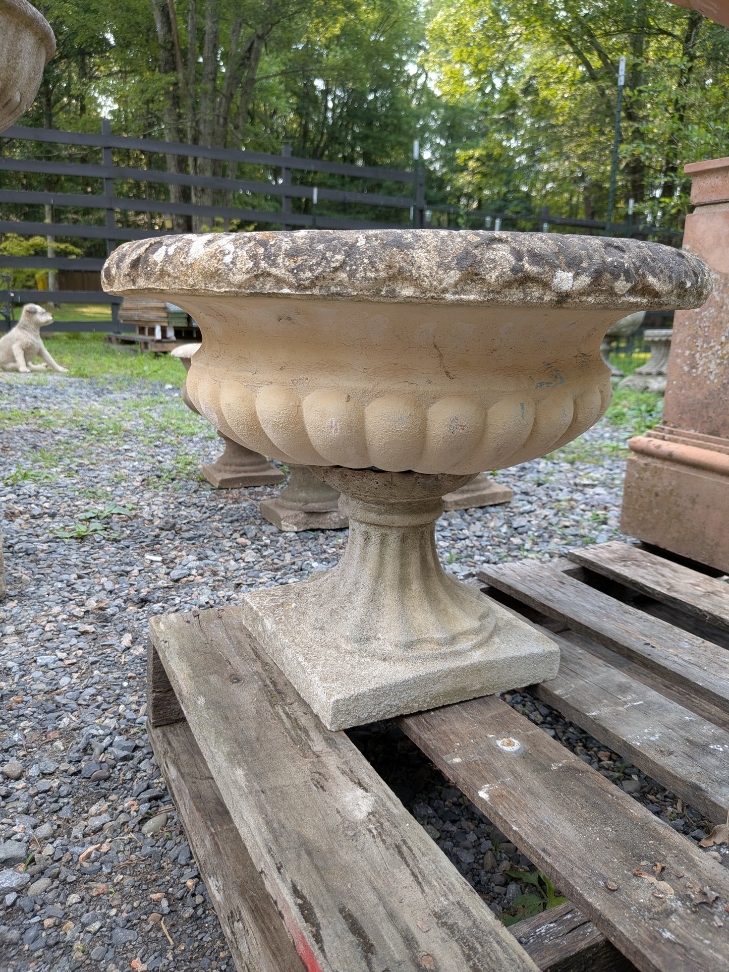 British Cast Stone Planter / Jardiniere