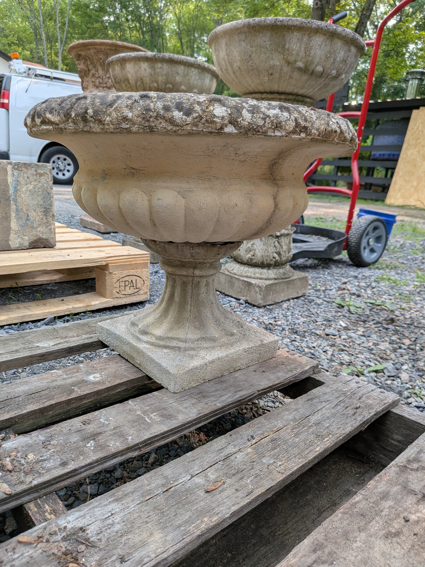 British Cast Stone Planter / Jardiniere